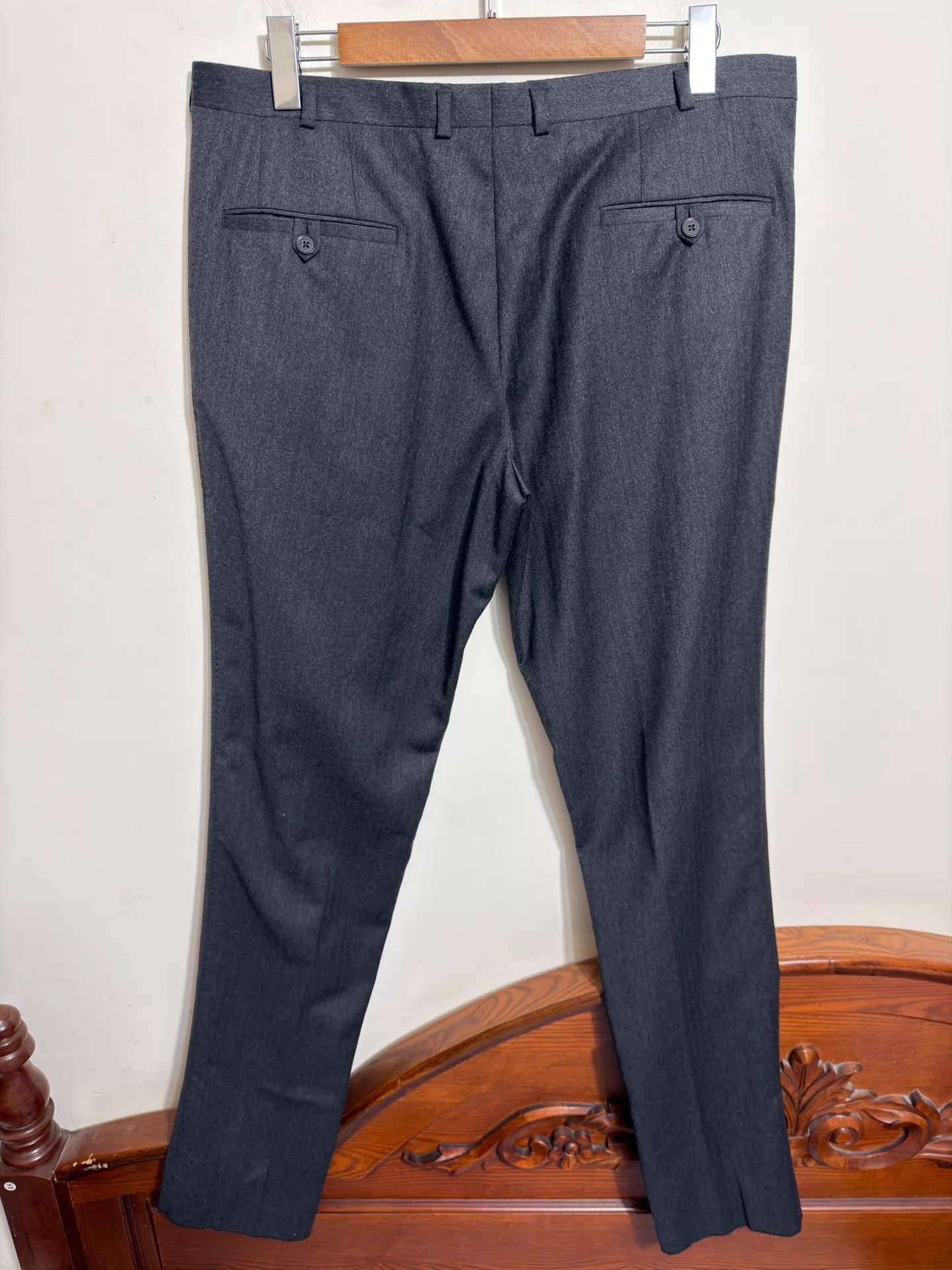 Dolce & Gabbana Dolce&Gabbana Slim Fit Herringbone Wool Trousers 52 Size US 36 / EU 52 - 2 Thumbnail