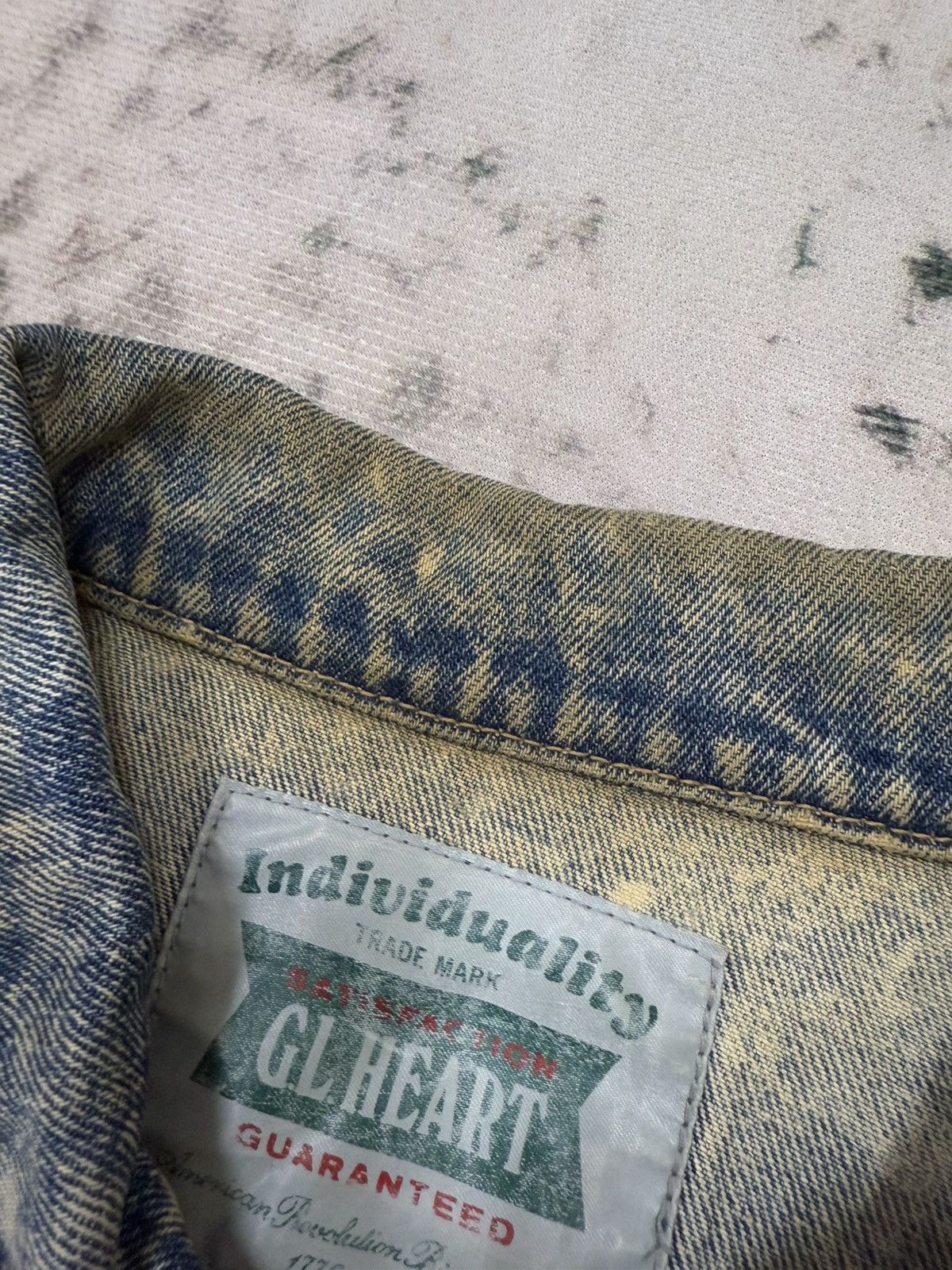 Japanese Brand Vintage 90s GL Heart Acid Wash Denim Jacket Size US M / EU 48-50 / 2 - 8 Thumbnail