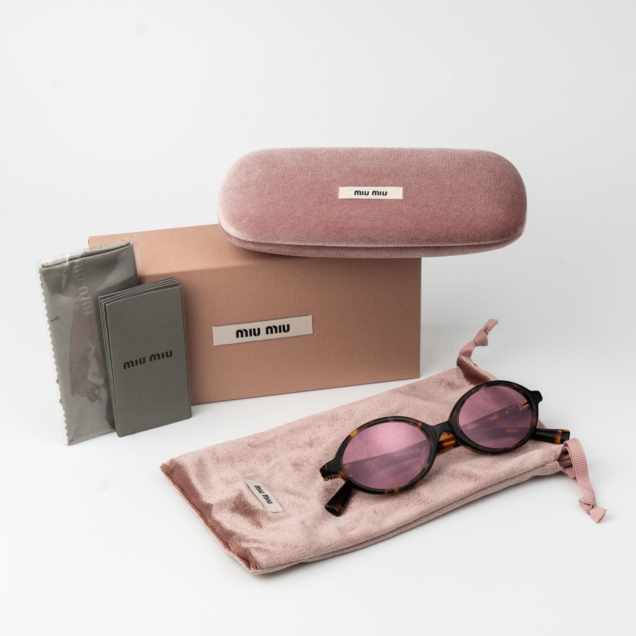 Miu Miu Miu Miu REGARD Women Sunglasses MU04ZSF VAU50D AUTHENTIC Size ONE SIZE - 12 Thumbnail