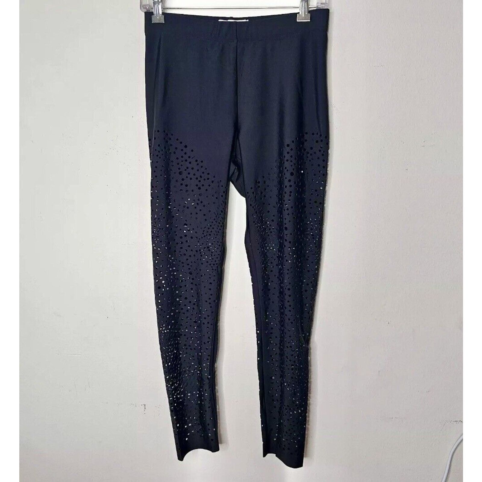 Other Willow Jet Black Laser Cut High Waist Legging Pants Medium Size 30" / US 8 / IT 44 - 1 Thumbnail