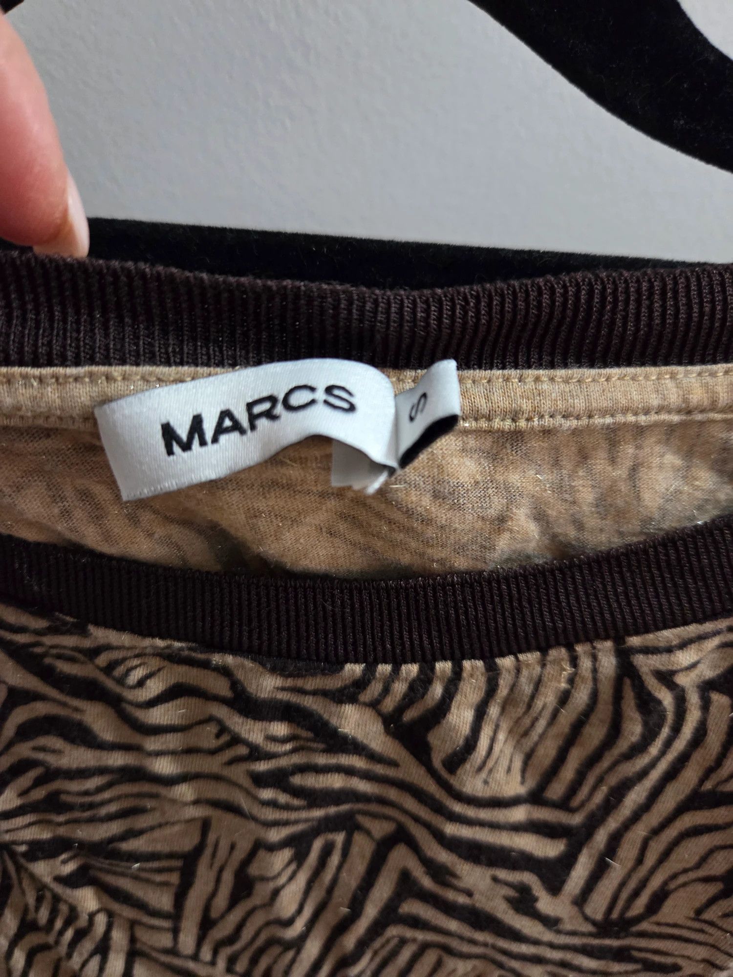 Marcs MARCS Women's Size S 3/4 Sleeve Knit Top Crew Neck Blouse Gray Size S / US 4 / IT 40 - 2 Thumbnail