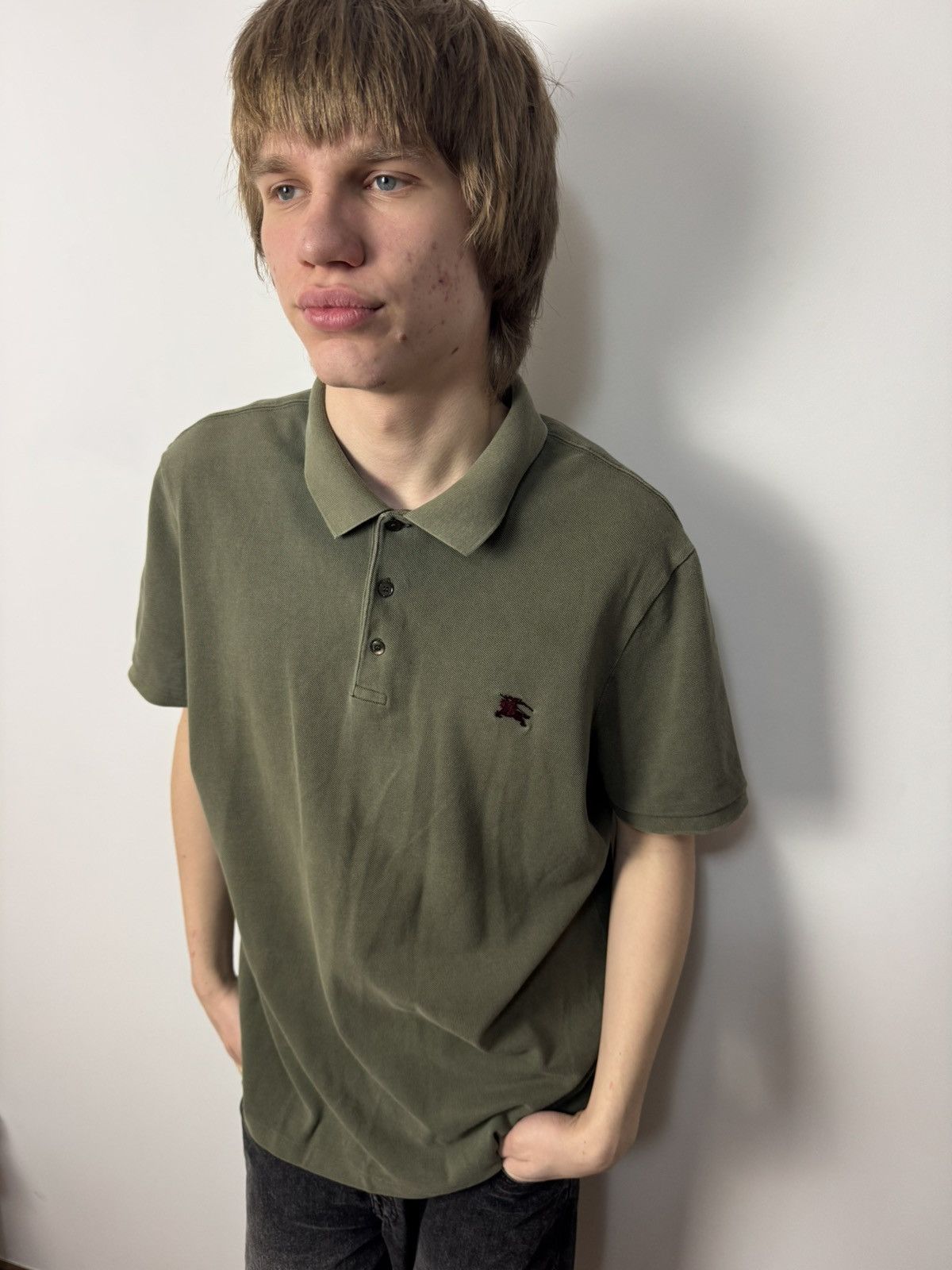 Burberry Burberry Polo big logo luxury designer olive Size US XXL / EU 58 / 5 - 13 Thumbnail