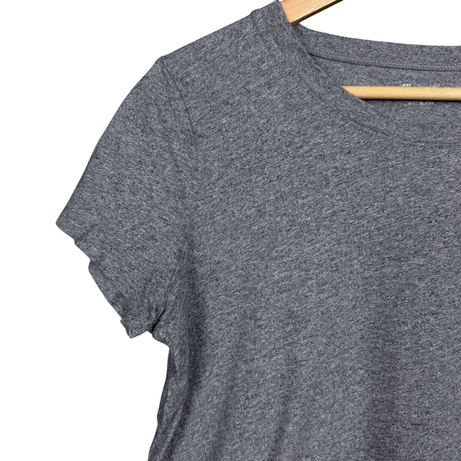 Madewell Madewell Whisper Cotton Crewneck Tee Gray Slub Curved Hem Size M / US 6-8 / IT 42-44 - 3 Thumbnail