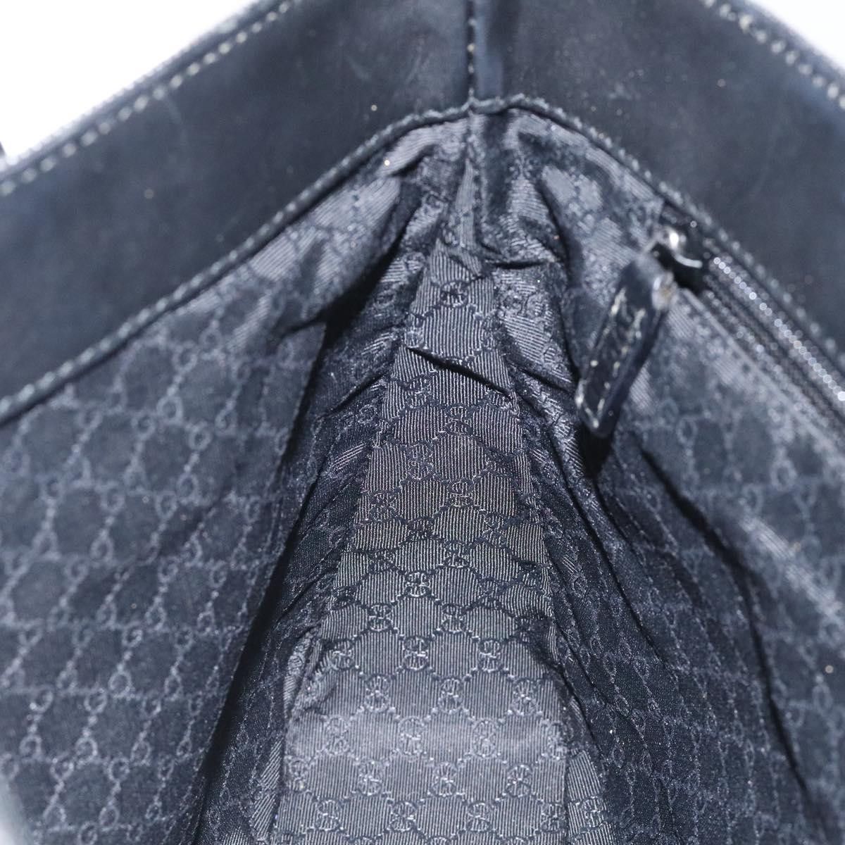 Gucci GUCCI Web Sherry Line Hand Bag Canvas Black Size ONE SIZE - 18 Thumbnail