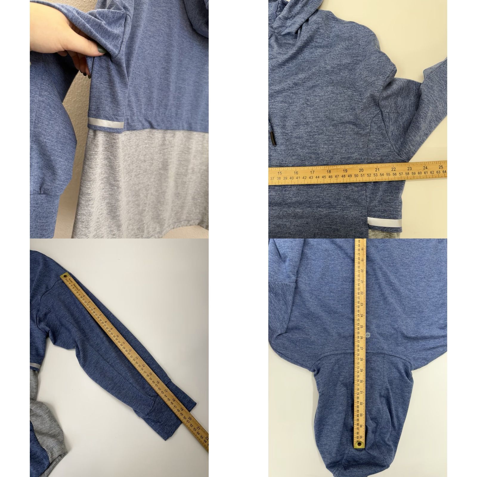 Vintage Tangerine Shirt Womens XXL Blue Gray Long Sleeve Hooded High Neck Pullover Casual Solid Knit Shirt Womens Mens? Size XXL / US 16-18 / IT 52-54 - 8 Thumbnail