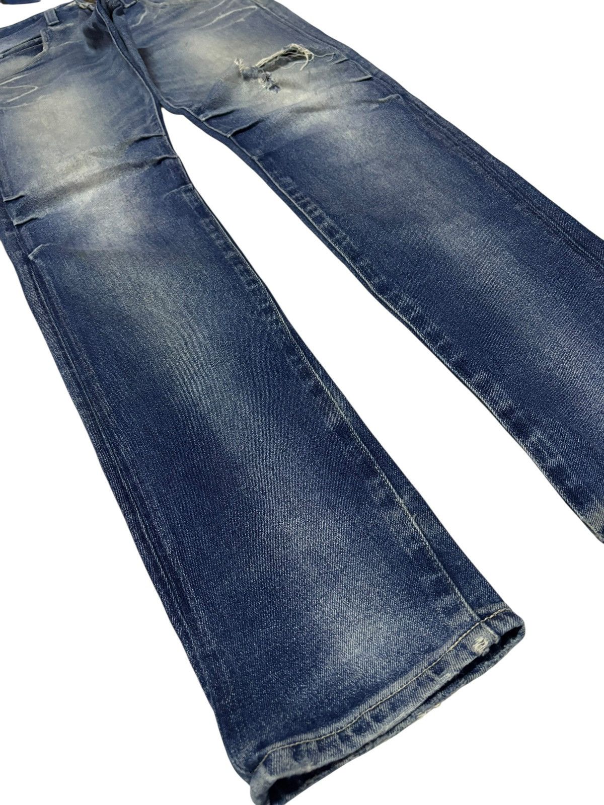 Japanese Brand Vtg Look Japan Distressed Jeans Size US 32 / EU 48 - 3 Thumbnail