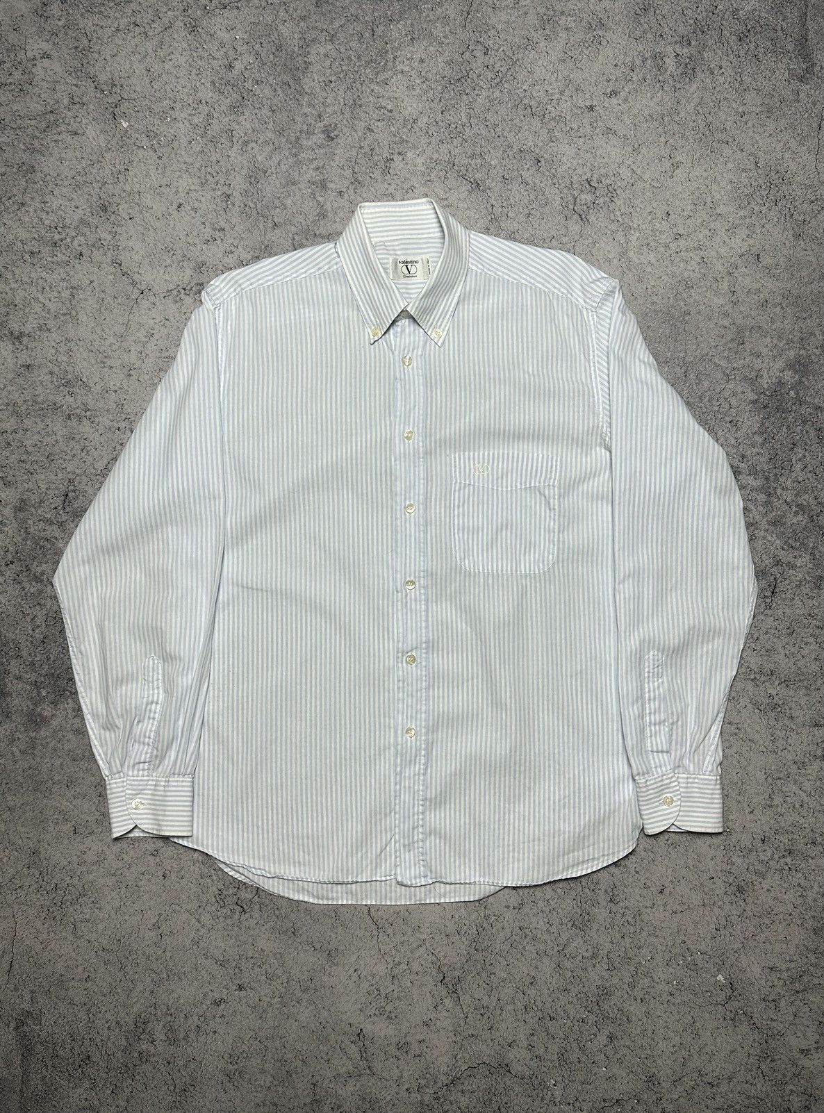 Valentino Vintage Valentino Chemises Long Sleeve Striped Shirt Size US M / EU 48-50 / 2 - 1 Thumbnail
