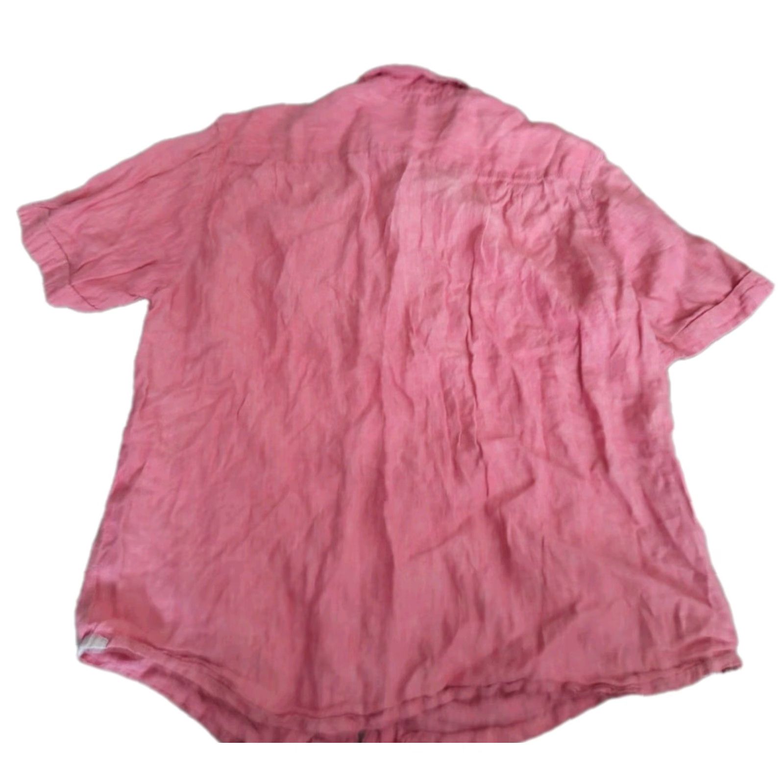 Tommy Bahama TOMMY BAHAMA Relax Shirt Mens XL Pink Linen Short Sleeve Button-Up Beach Casual Size US XL / EU 56 / 4 - 2 Thumbnail