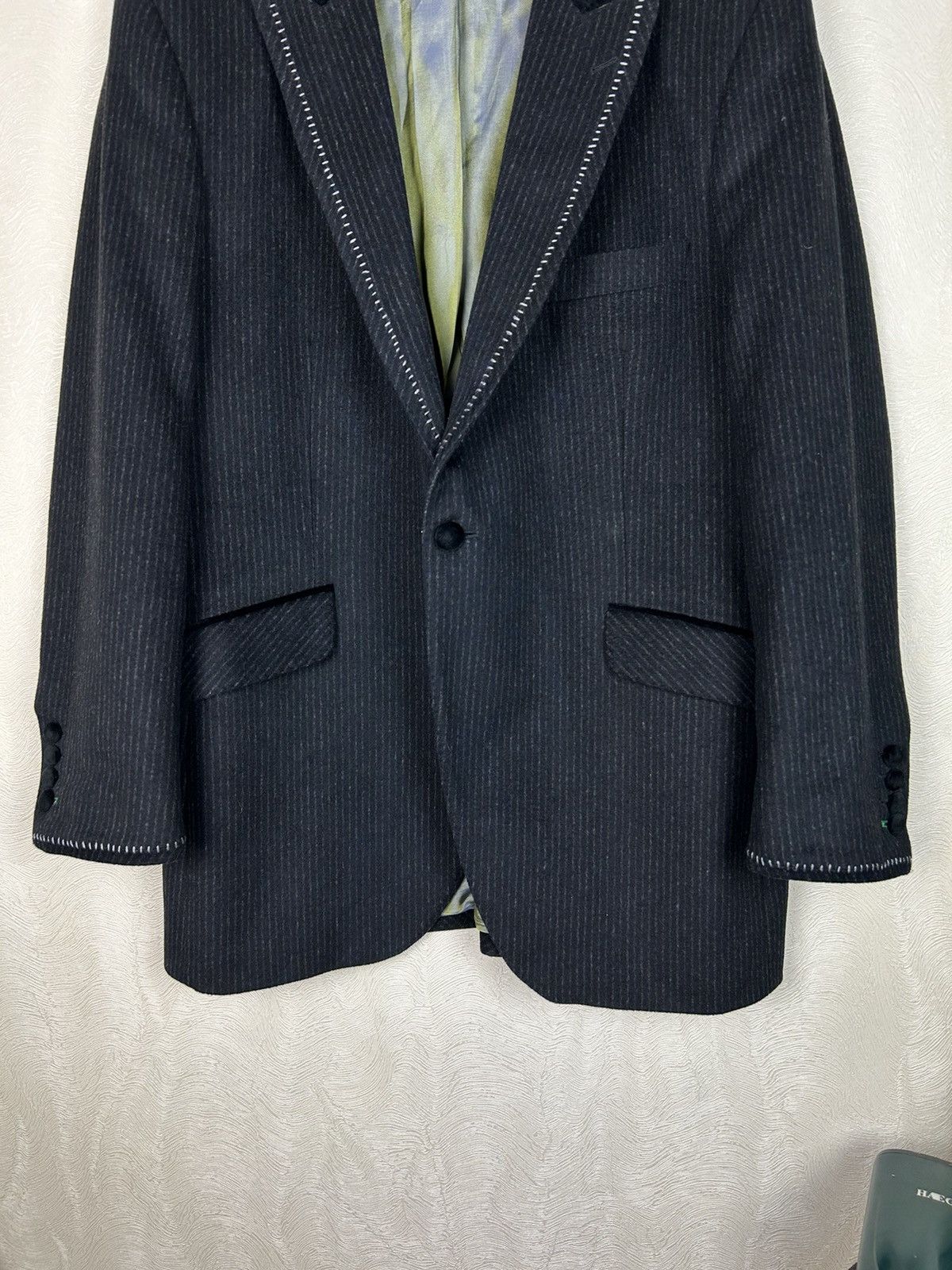 Designer × Esquire Holland Esquire Striped Wool Blazer Jacket Size EU54 Size 44R - 3 Thumbnail