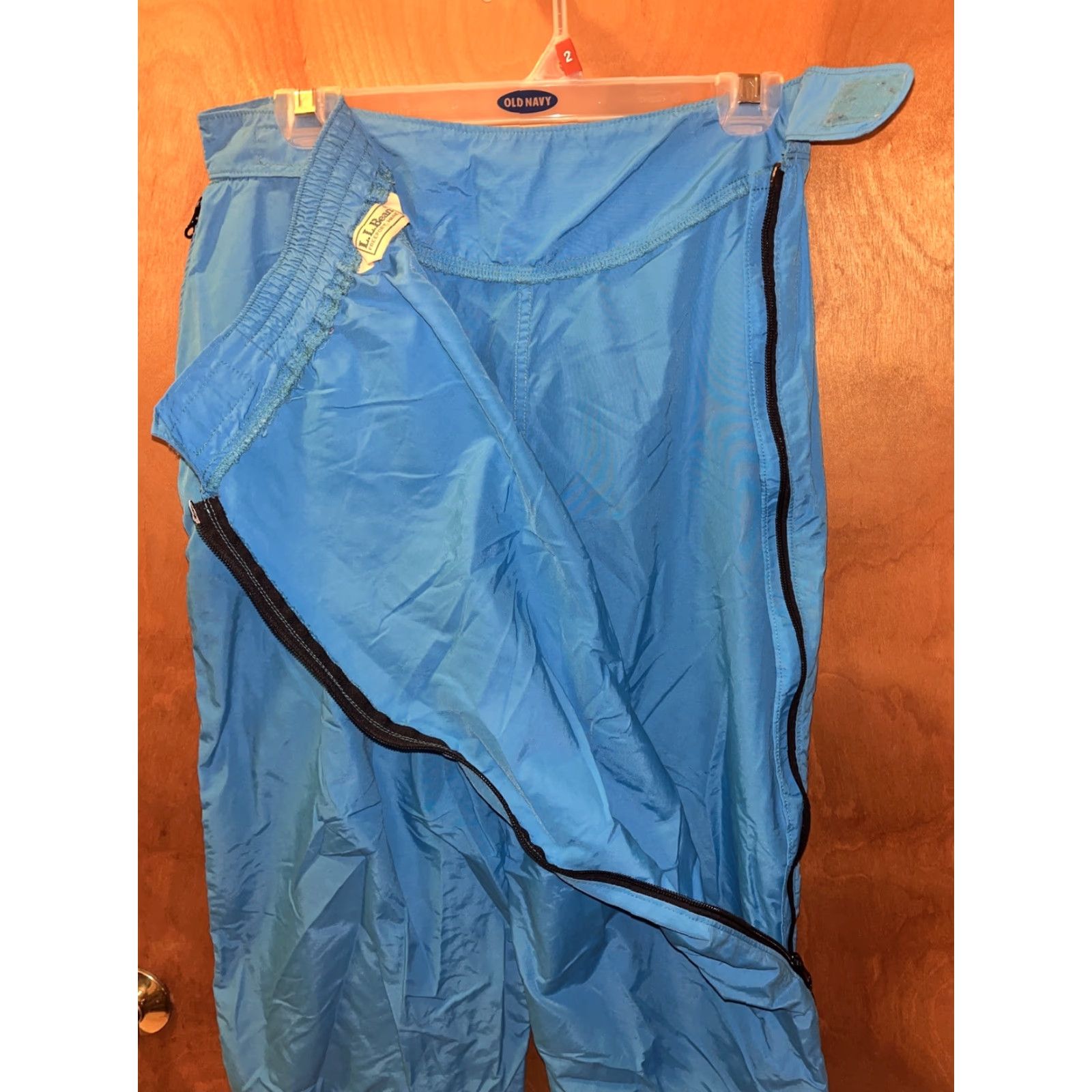 Vintage VINTAGE L.L. Bean Pants Women's Nylon Zip Side Turquoise Supplex 1 Zip Closure Outdoor Casual Travel Workwear Regular L Size 36" / US 14 / IT 50 - 3 Thumbnail