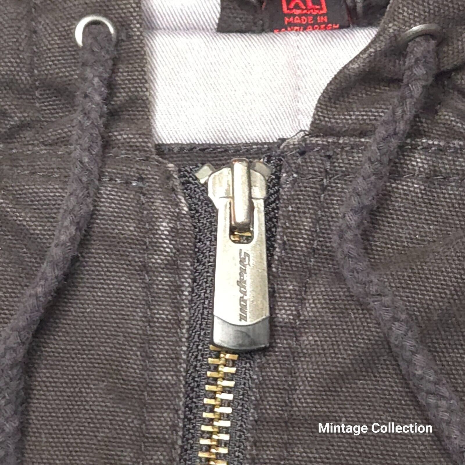 Other SNAP ON EMBROIDERED BLACK WORKWEAR INSULATED CANVAS JACKET Size US XL / EU 56 / 4 - 6 Thumbnail