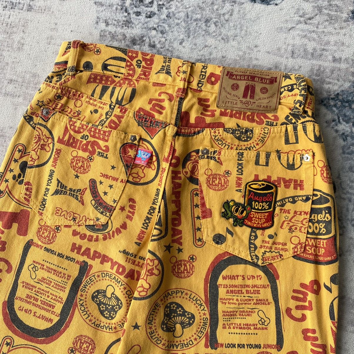 Angel Blue × Japanese Brand 2000s Angel Blue Fullprinted Denim Pants Size US 26 / EU 42 - 9 Thumbnail