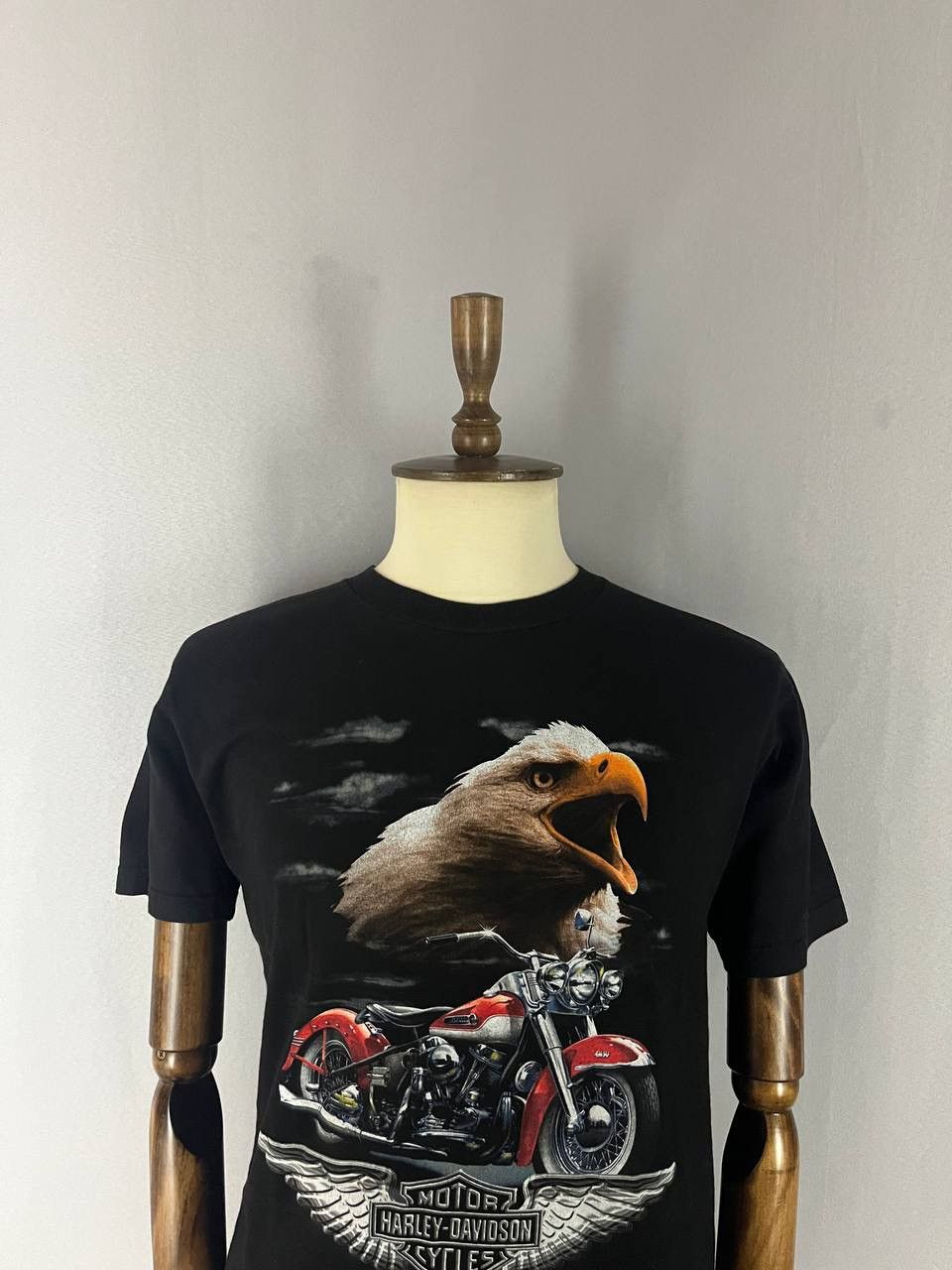 Harley Davidson Harley Davidson Tee T Shirt 2000 Vintage Eagle Moto Size US M / EU 48-50 / 2 - 2 Thumbnail