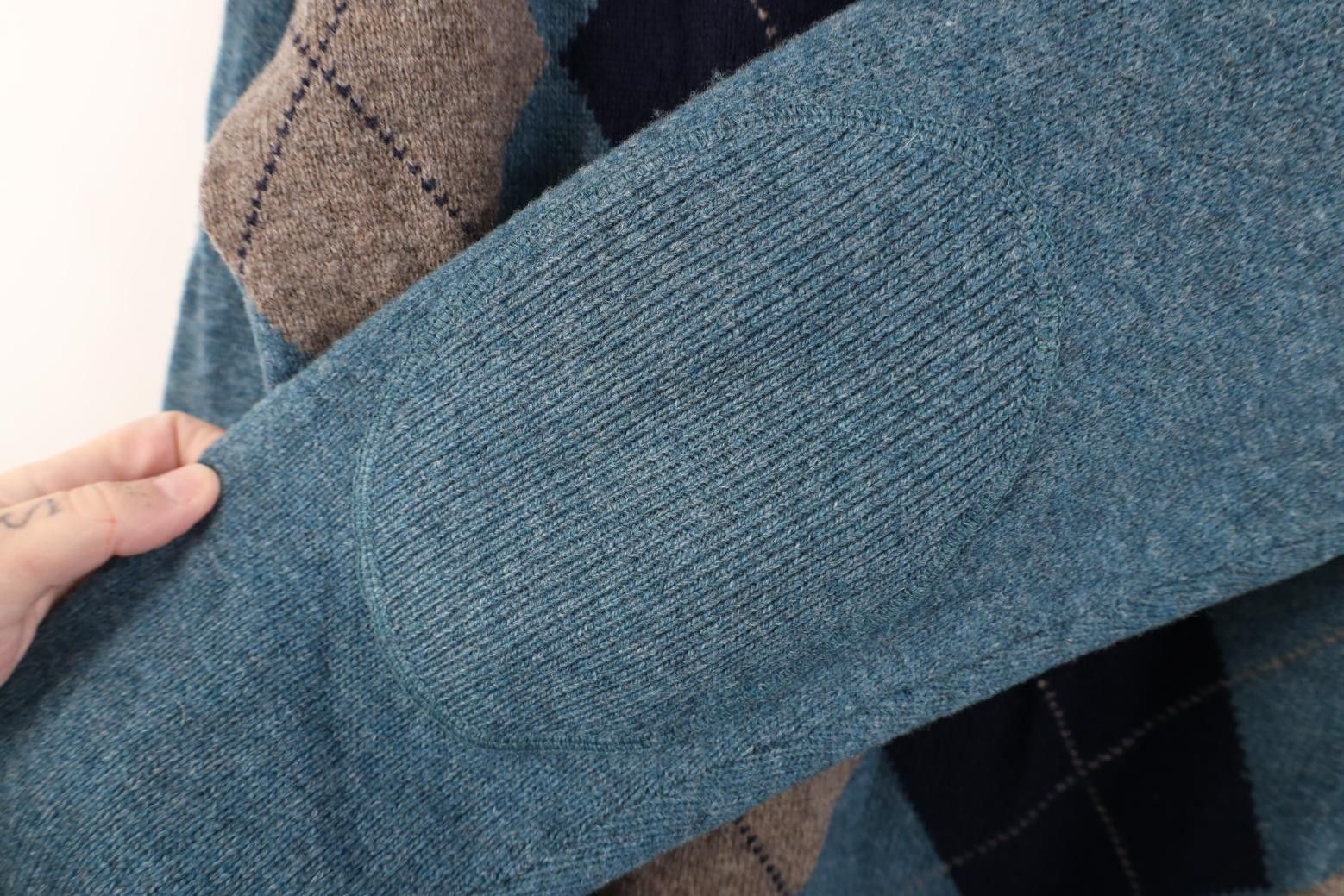J.Crew Vintage Y2K J Crew Lambswool Diamond Knit 1/4 Zip Sweater Size US M / EU 48-50 / 2 - 7 Thumbnail