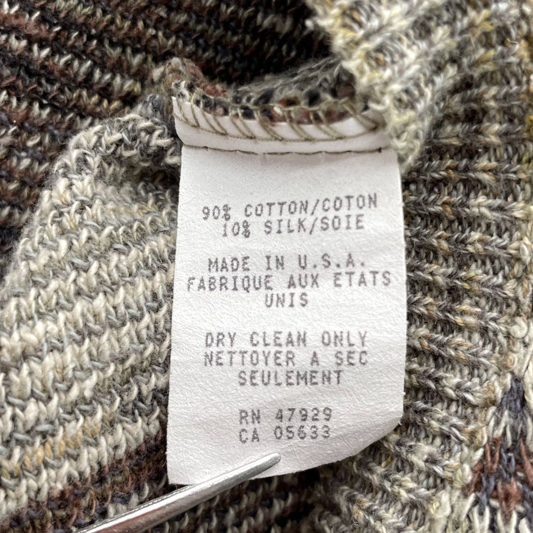 Vintage VINTAGE Tricots St Raphael Saks Fifth Ave Vest XL Silk Blend Fisherman Grandpa USA Geometric Knit Lightweight Classic Mens Brown Size US XL / EU 56 / 4 - 4 Thumbnail
