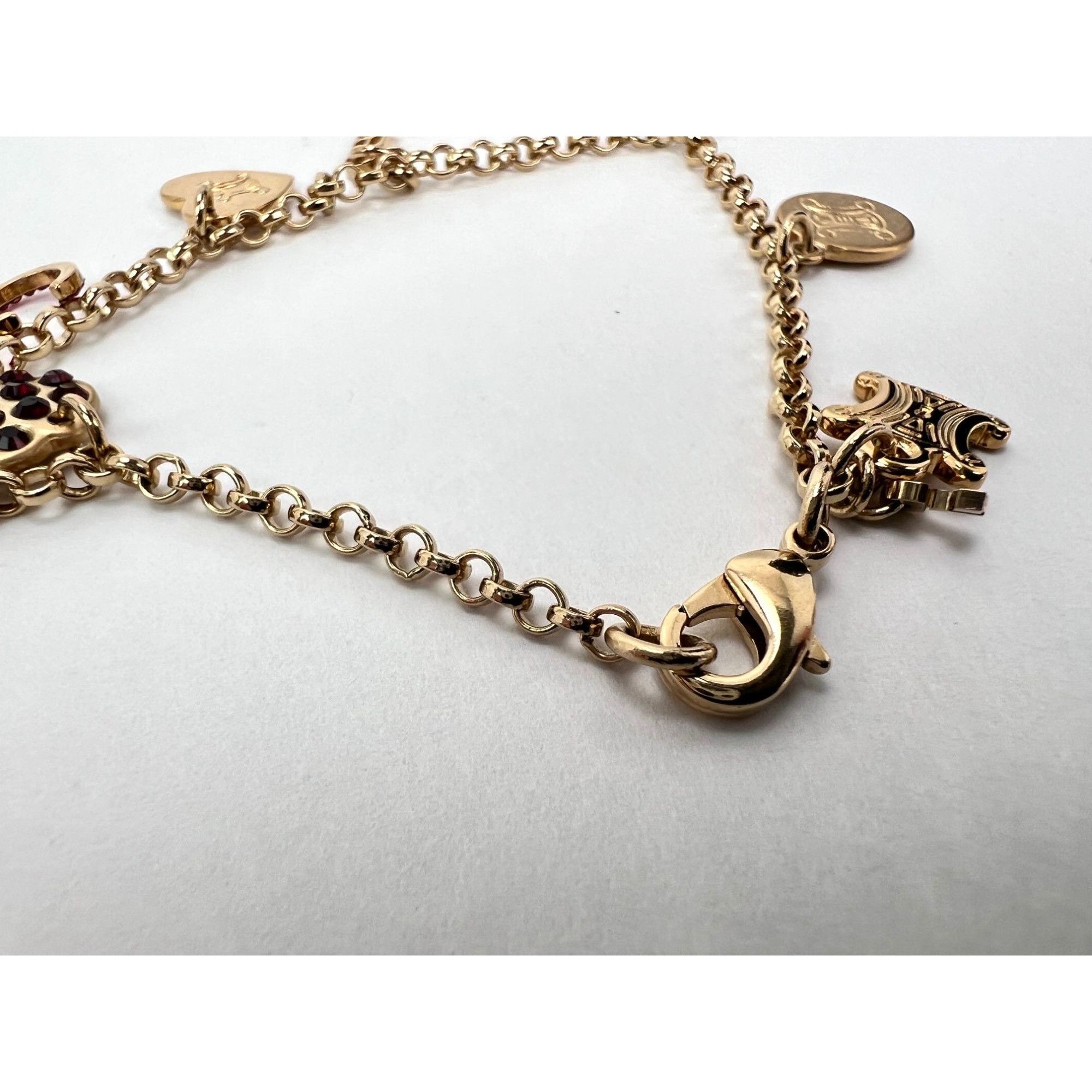Celine Celine Triomphe Gold metal Charm Bracelet Size ONE SIZE - 5 Thumbnail