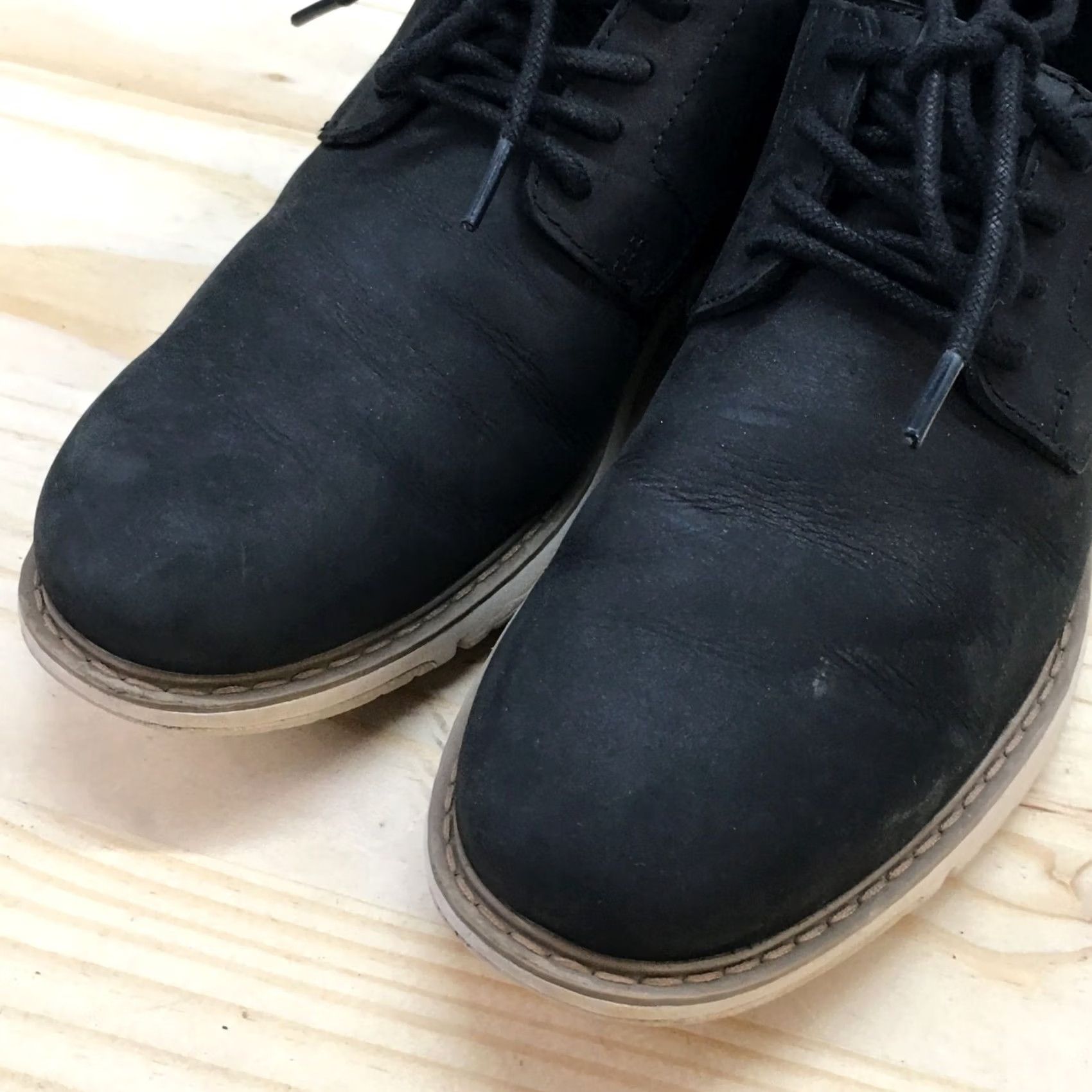 Toms TOMS Mens Dress Oxford Leather Lace Up 8.5 Navi Black Leather Shoes Womens? Size US M / EU 48-50 / 2 - 4 Thumbnail