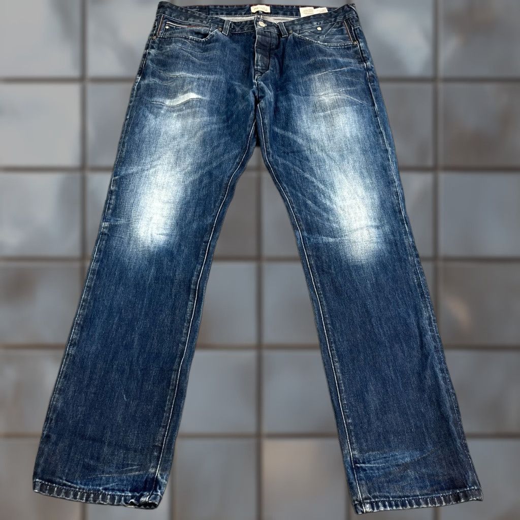 Tommy Hilfiger Tommy Hilfiger Jeans Tapered Fit 36 32 Mid Wash Blue Whiskering Honeycomb Denim Mens Regular 5-Pocket Size US 36 / EU 52 - 1 Thumbnail