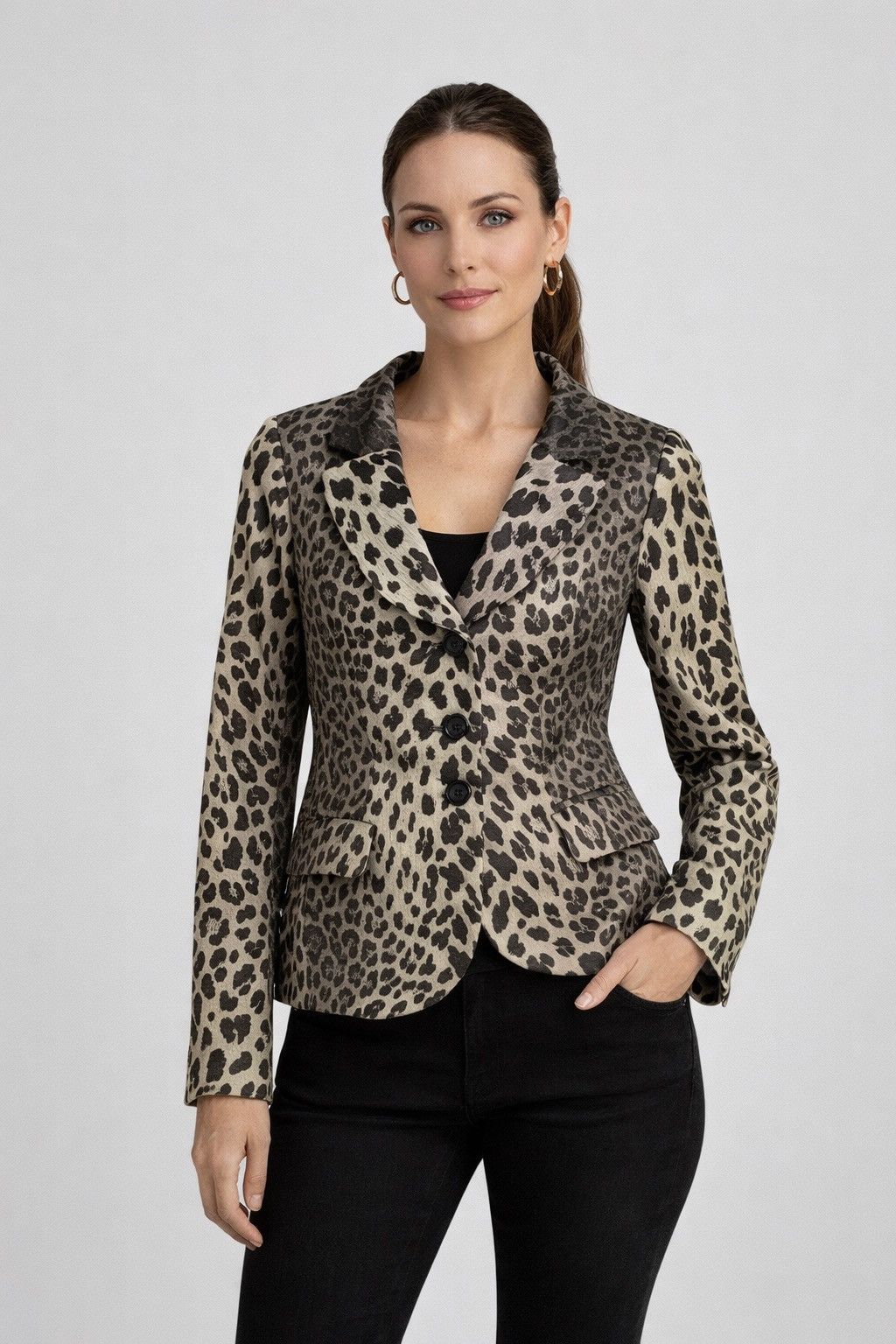 Moschino MOSCHINO CHEAPANDCHIC LEOPARD PRINTED WOMEN JACKET Size XS / US 0-2 / IT 36-38 - 2 Thumbnail