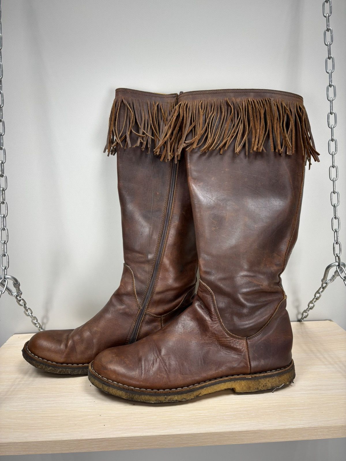 Other Womens western leather boots Size 39 Color Brown Size US 9 / IT 39 - 7 Thumbnail