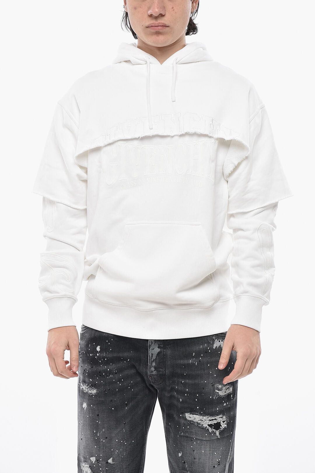 Givenchy Hoodie Sweatshirt COLLEGE in Double Fabric with Embroidery Size US XS / EU 42 / 0 - 1 Thumbnail