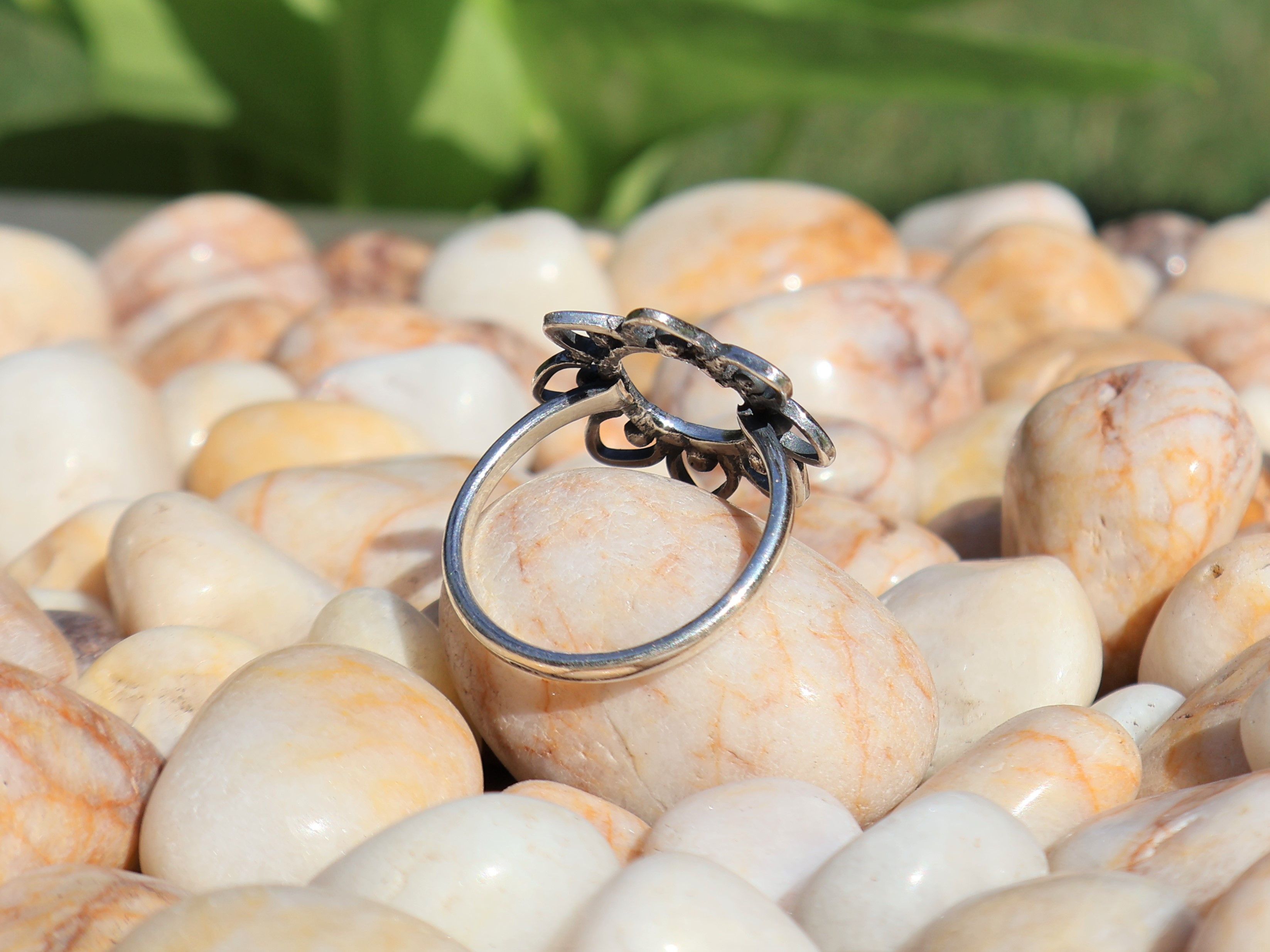 Handmade Silver Flower Ring, 925 Sterling Silver Ring, Handmade Ring, Size ONE SIZE - 6 Thumbnail