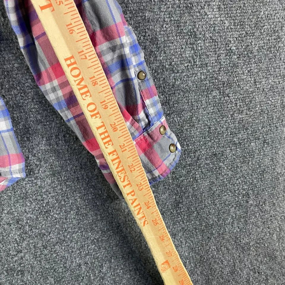 Other Jachs Girlfriend Top Women's Pearl Snap Flannel Cotton L Size L / US 10 / IT 46 - 6 Thumbnail
