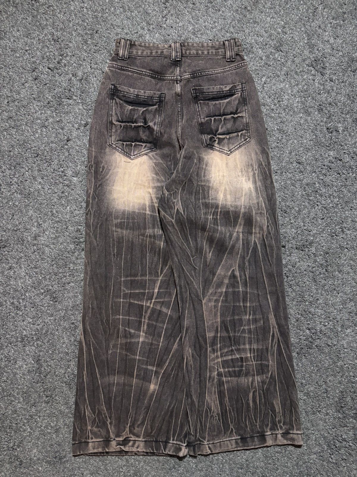 Jean × Vintage Vintage very rare wide super baggy thunder brown jeans Size US 29 - 12 Thumbnail
