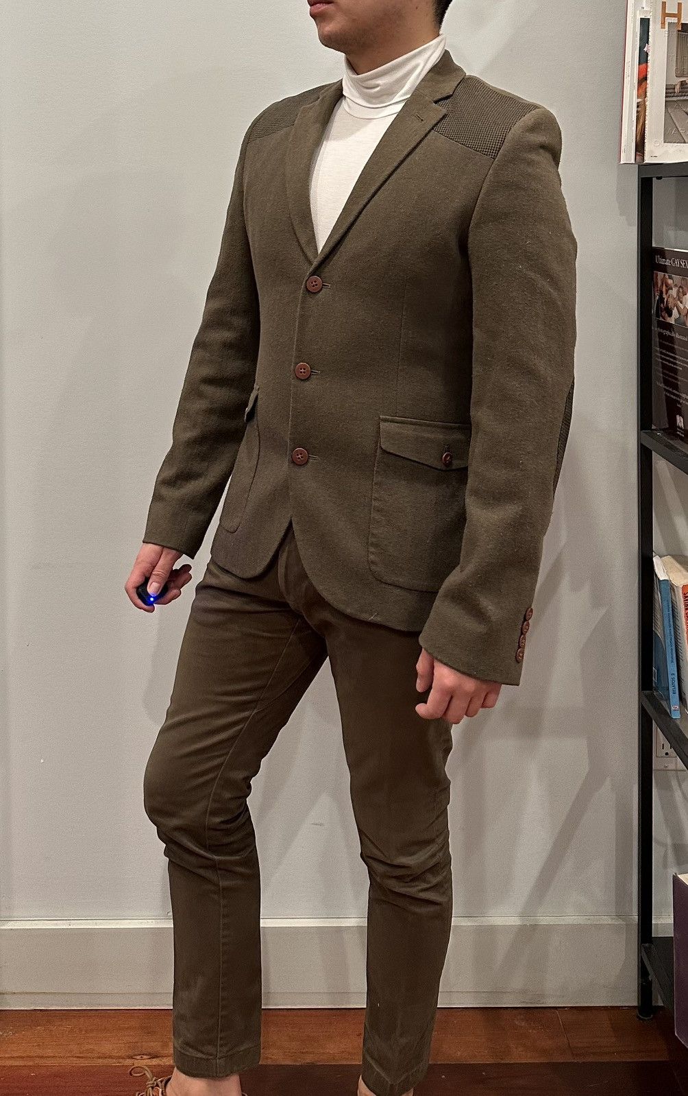 Topman 3 Button Wool & Cotton Suit Size 38R - 1 Thumbnail