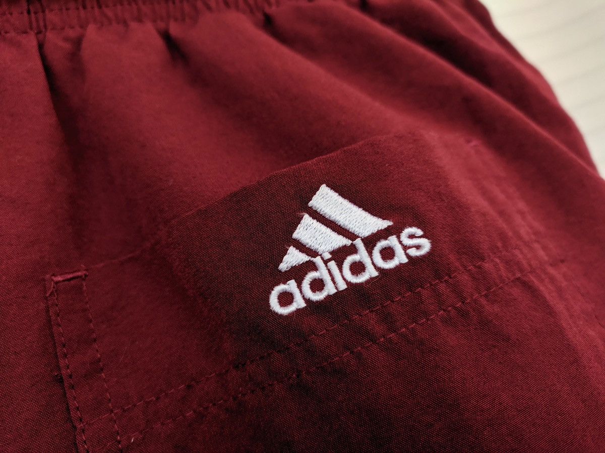 Vintage Adidas Shorts Burgundy Retro 2000s nylon men’s y2k Size US 34 / EU 50 - 5 Thumbnail