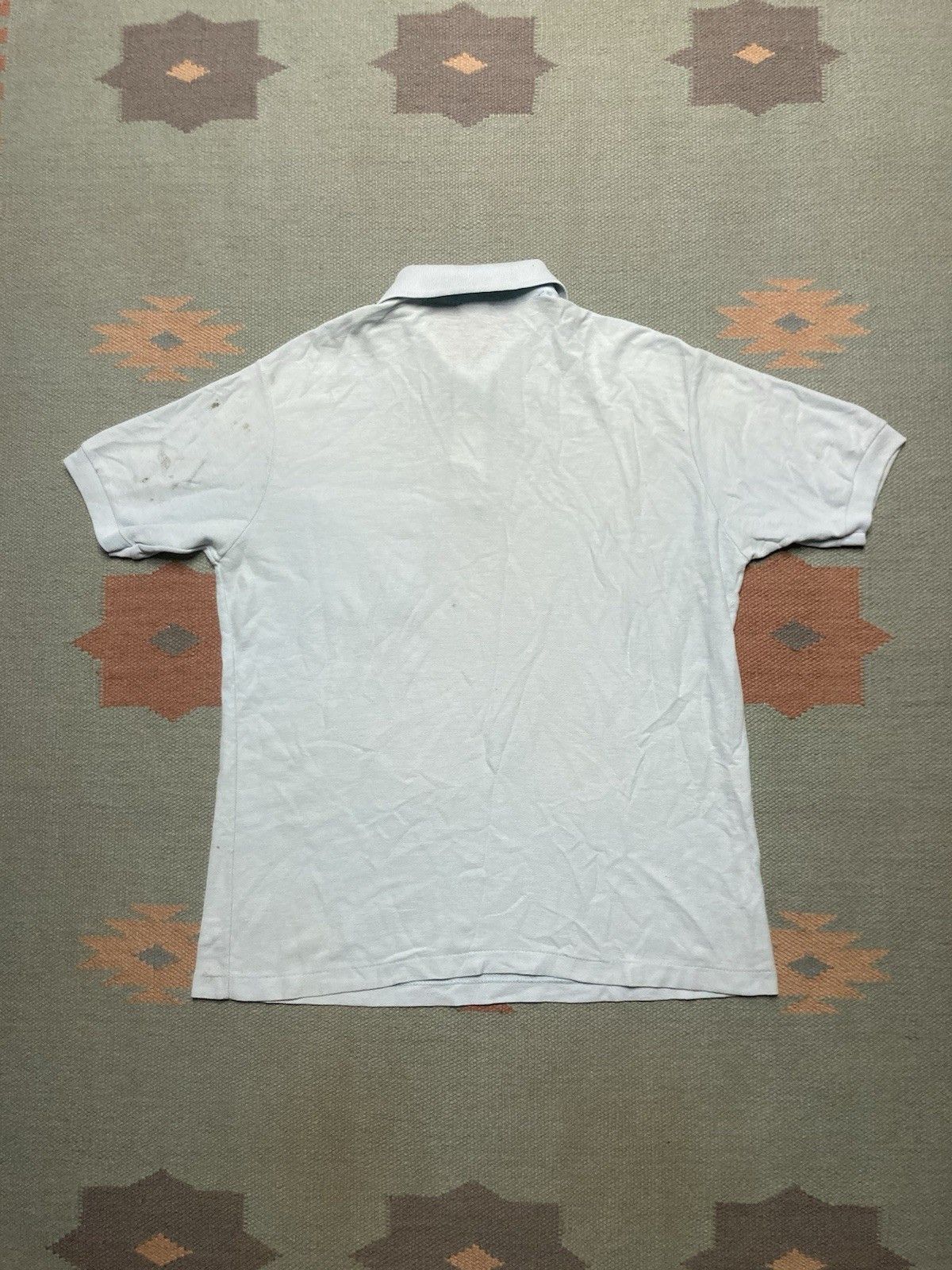 Vintage Vintage 90s polo shirt paint stained light blue adult large Size US L / EU 52-54 / 3 - 8 Thumbnail