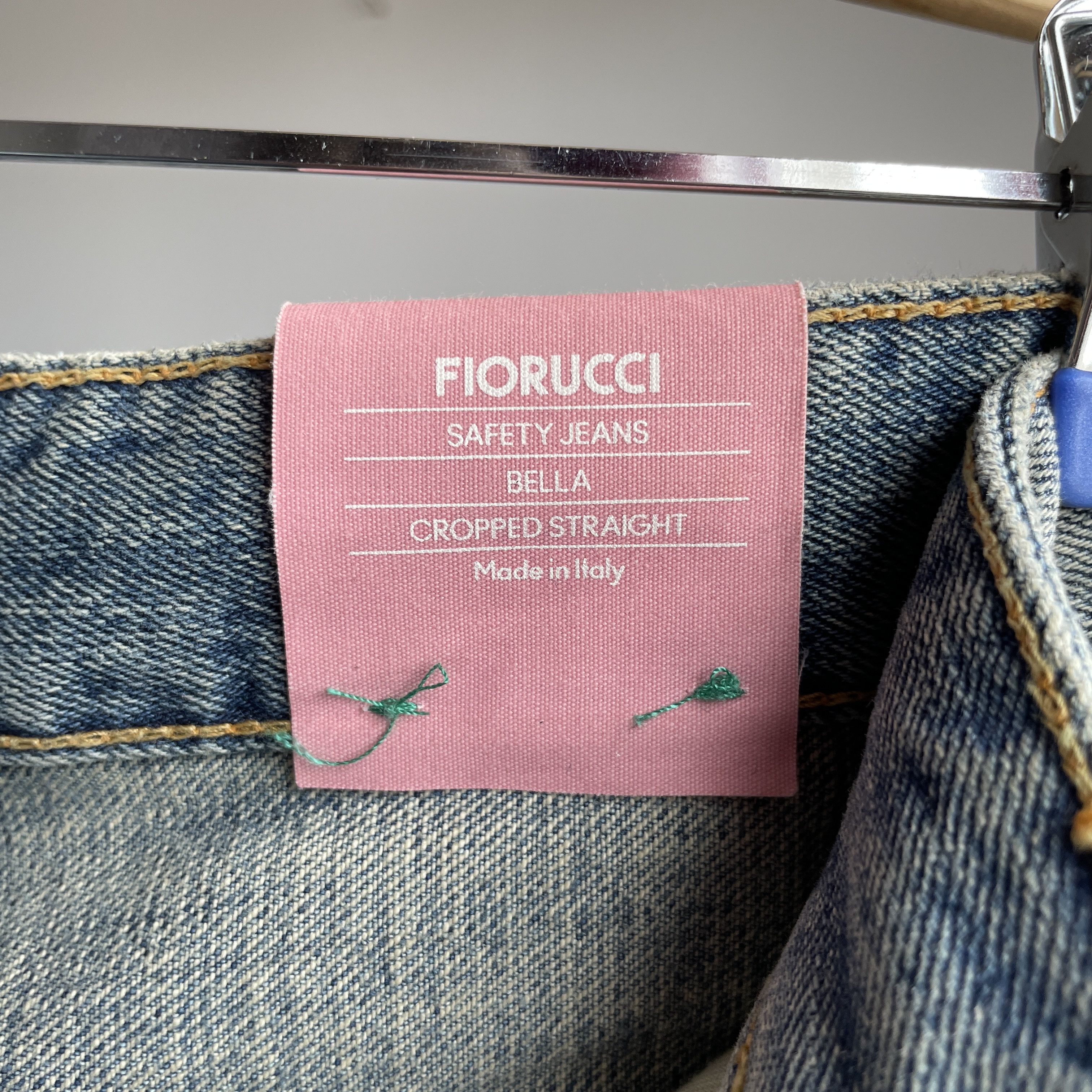 Fiorucci Fiorucci Bella Cropped Straight Distressed Selvedge Denim Size 30" / US 8 / IT 44 - 14 Thumbnail