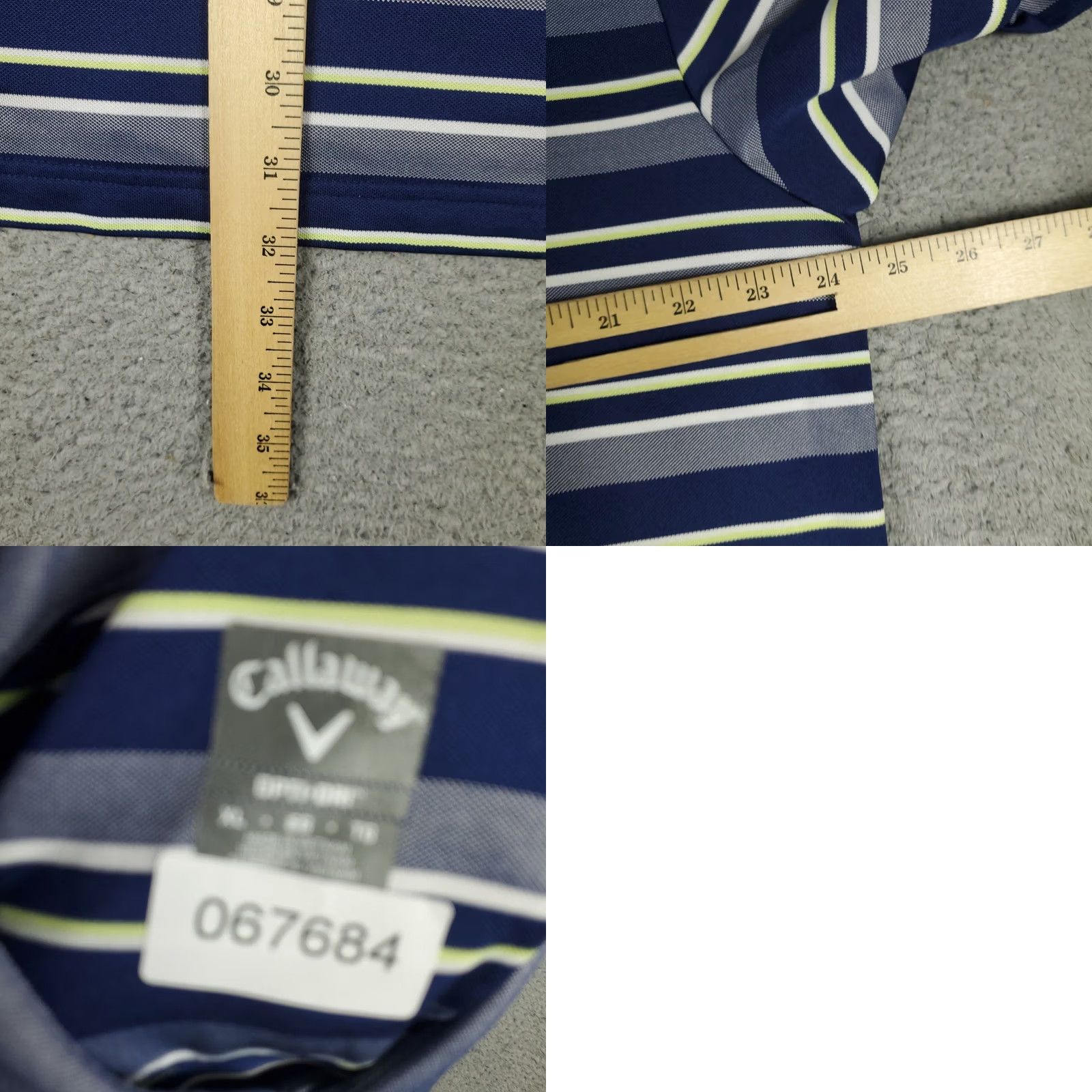Callaway Callaway Polo Shirt Mens XL Blue Striped Golf Casual Short Sleeve Polo Shirt Men XL Blue Striped Polo Callaway Size US XL / EU 56 / 4 - 8 Thumbnail