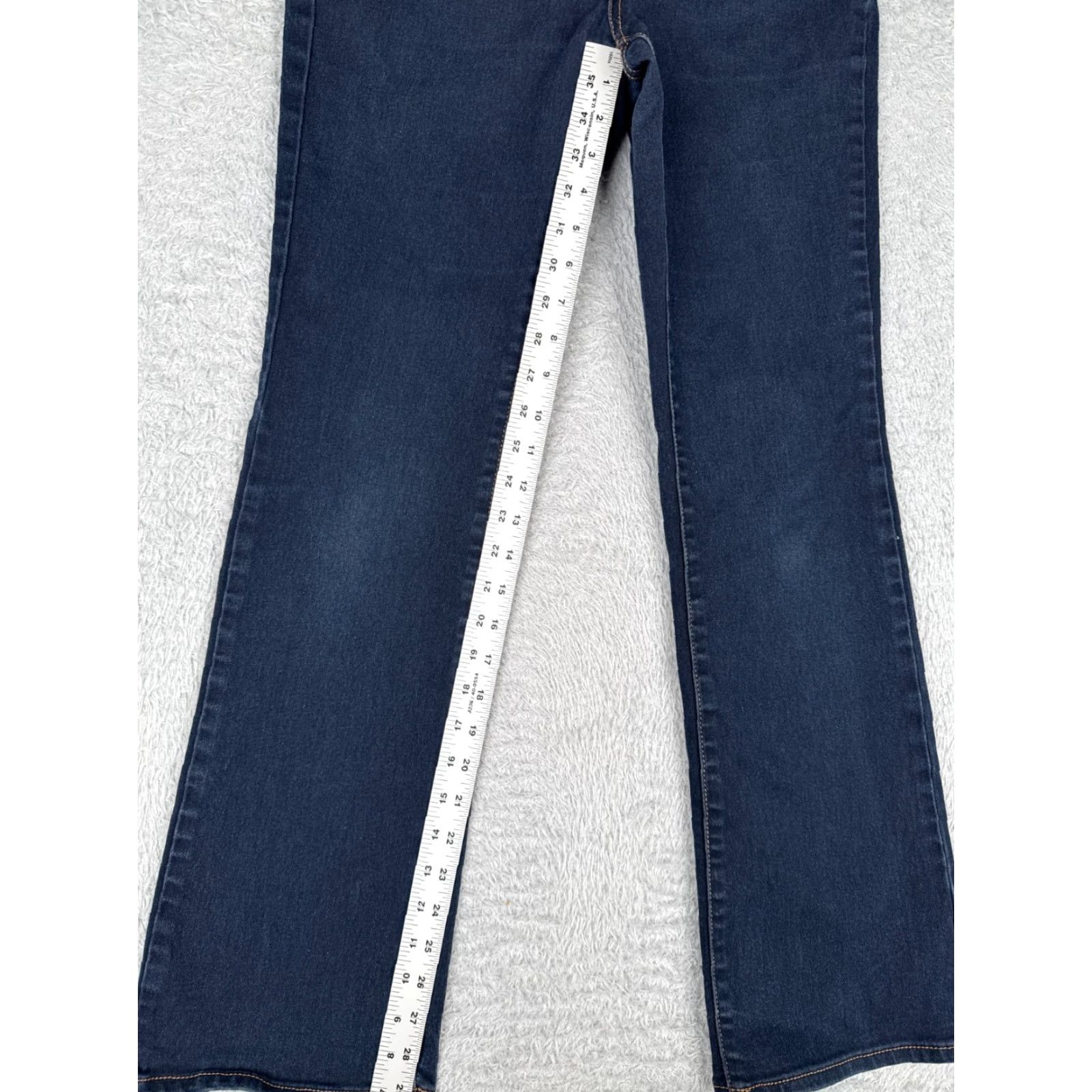 Vintage No Boundaries Jeans Juniors 7 Blue Denim Bootcut Dark Wash 27x30 Cotton Stretch 5-Pocket Womens Regular Size 28" / US 6 / IT 42 - 7 Thumbnail
