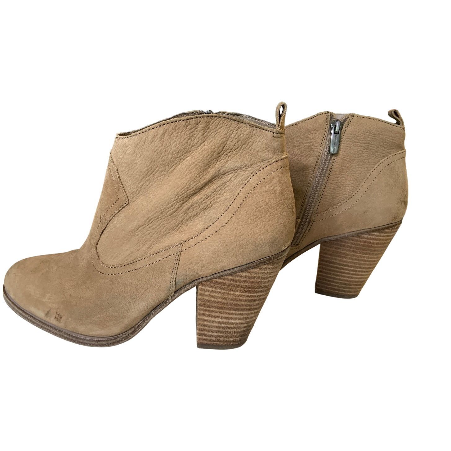 Vince Camuto Vince Camuto Womens Sz 10M Ankle Booties Tan Suede Leather Size US 10 / IT 40 - 4 Thumbnail