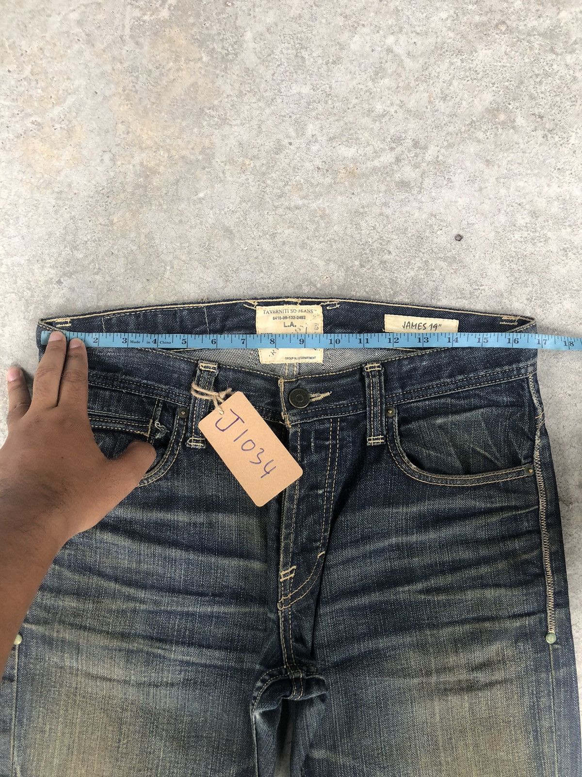If Six Was Nine Taverniti Flared Jeans Mudwash Distressed Jeans Size US 33 - 22 Thumbnail
