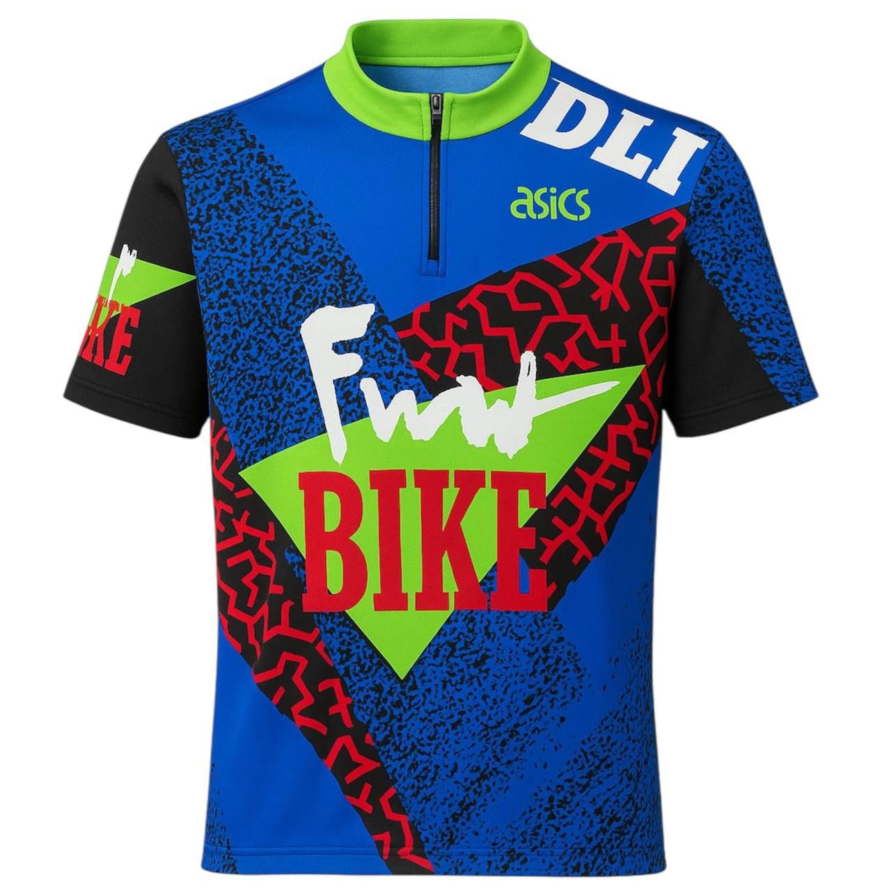 Asics 1980 RARE ASICS “FUN BIKE” CYCLING JERSEY SHIRT DESIGN SZ XL Size US XL / EU 56 / 4 - 1 Thumbnail