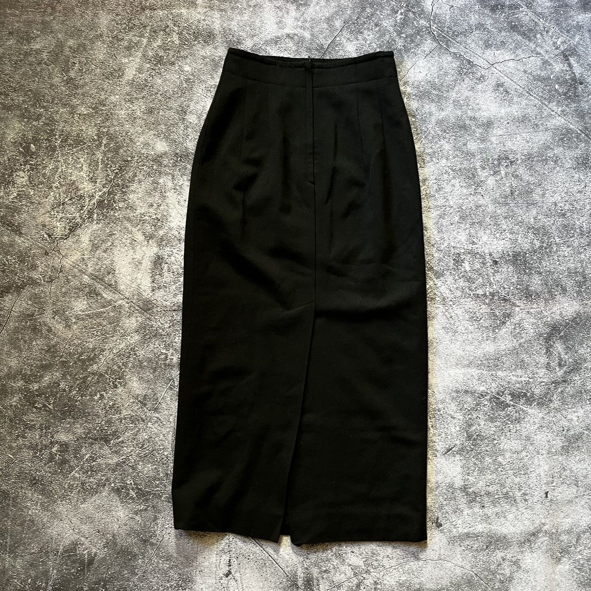 Jil Sander Jil Sander Womens Knee Length Pencil Skirt Black Wool Blend Size 24" / US 00 / IT 34 - 3 Thumbnail