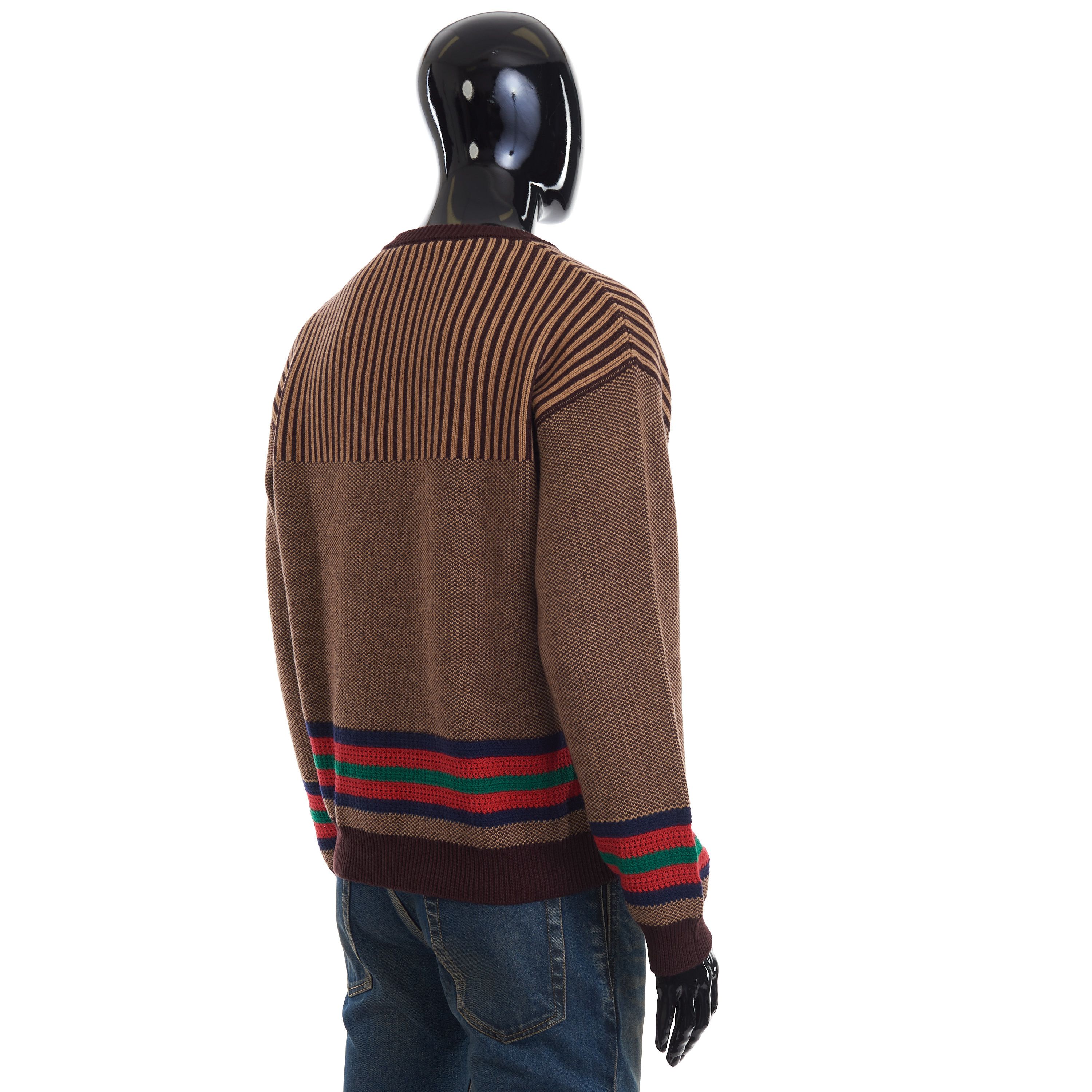 Gucci Cotton Wool Jumper With GG In Brown And Camel Size US S / EU 44-46 / 1 - 6 Thumbnail