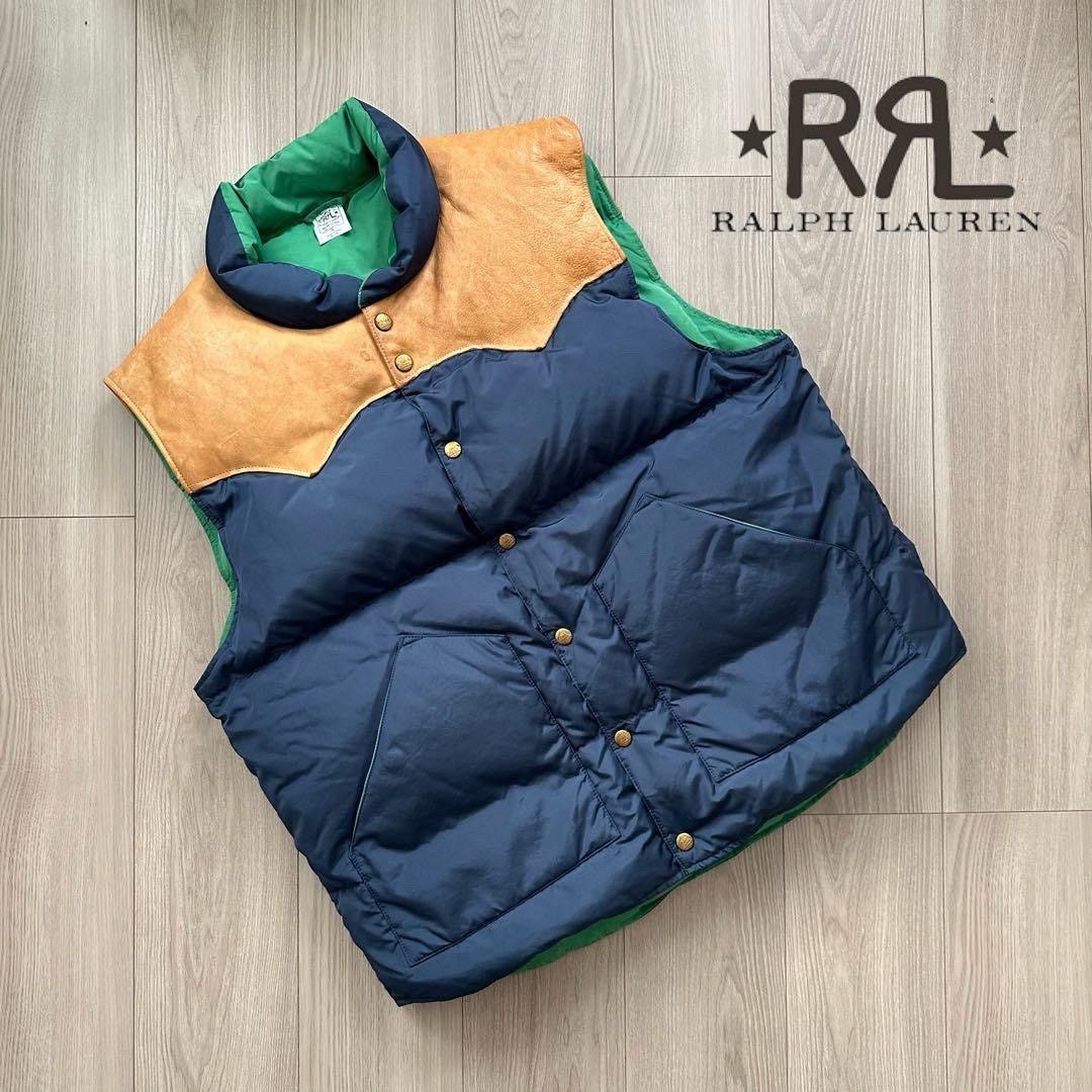 RRL Ralph Lauren RRL Reversible Down Vest Size US XL / EU 56 / 4 - 1 Thumbnail