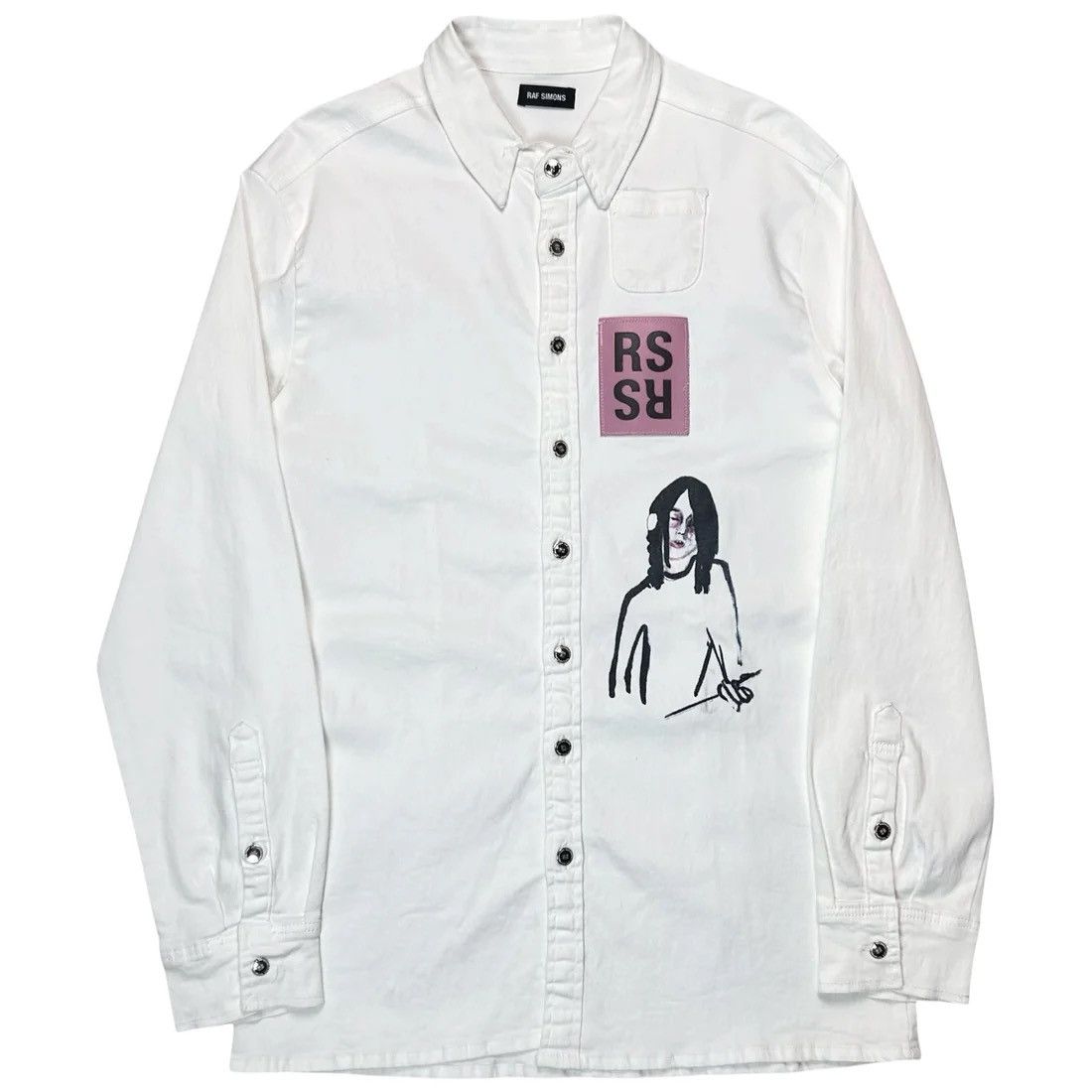 Raf Simons Raf Simons Guitar Boy RS Patch Denim Shirt - AW15 Size US L / EU 52-54 / 3 - 1 Thumbnail