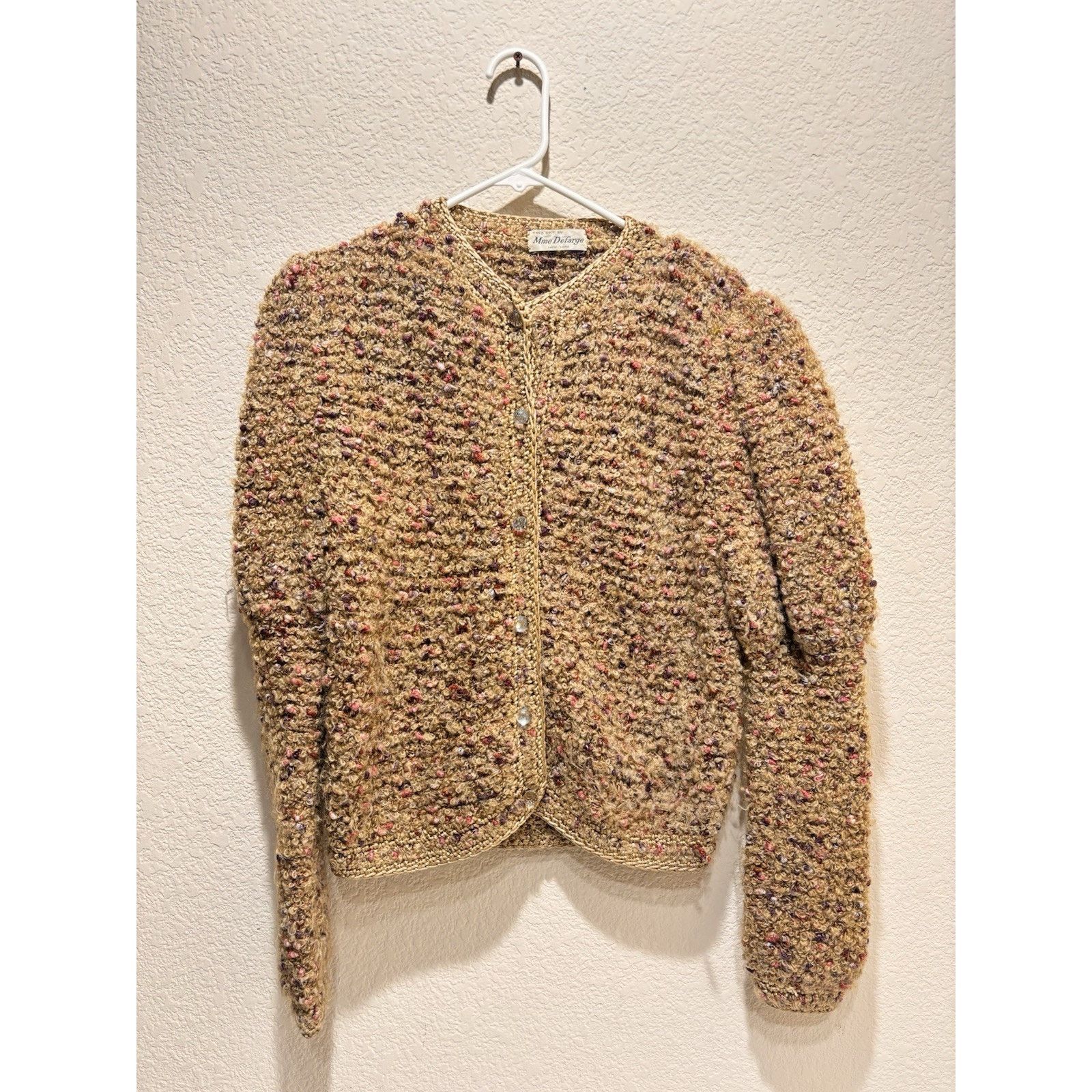 Other MME Defarge New York Vintage Sweater Jacket Beige Size S / US 4 / IT 40 - 1 Thumbnail