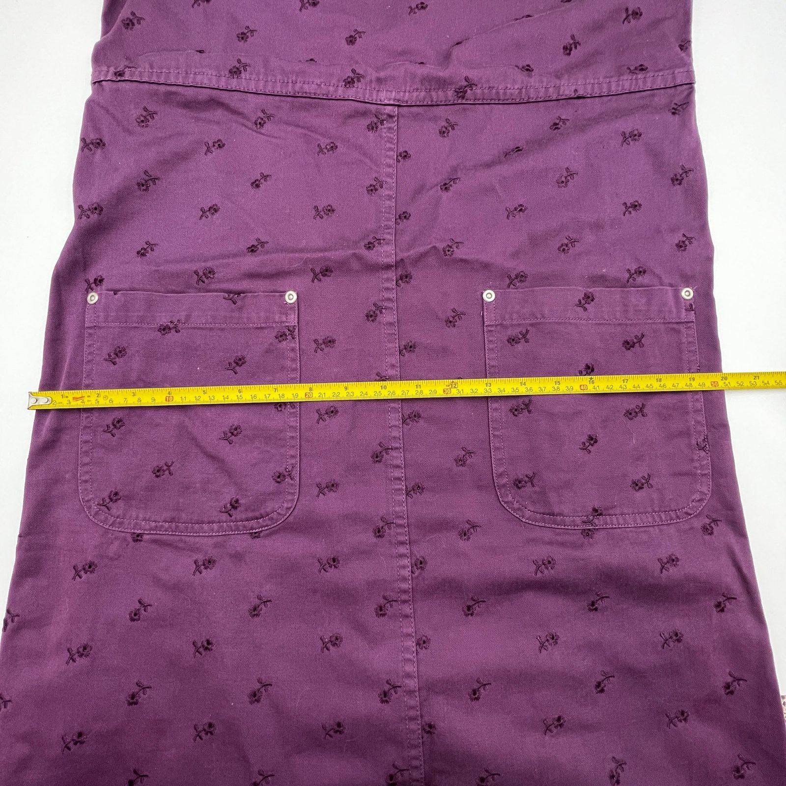 Denim & Co. Denim & Co Eyelet Cotton Twill Sleeveless Maxi Dress Purple Size M / US 6-8 / IT 42-44 - 7 Thumbnail