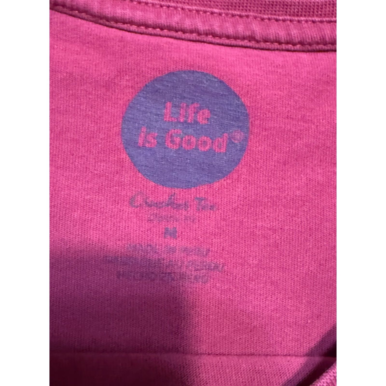 Life is Good Life is Good Shirts Women's Medium Purple Short Sleeve Crew Neck Basic Tees Size M / US 6-8 / IT 42-44 - 6 Thumbnail