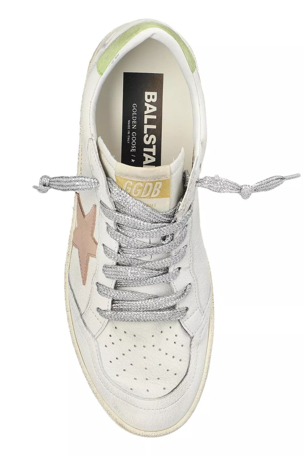 GOLDEN GOOSE Ball-Star Women's White/Green Sneakers New