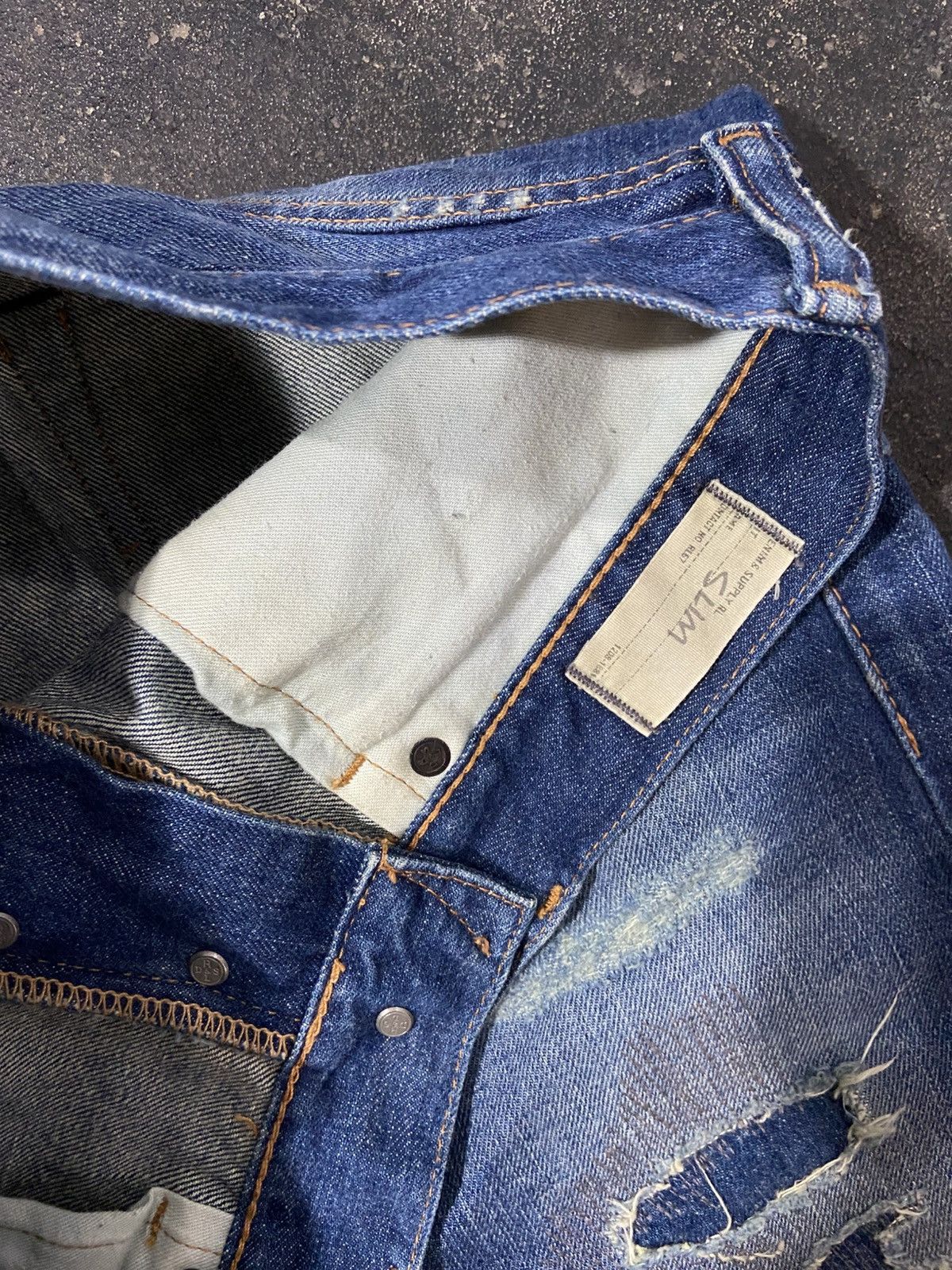 Denim & Supply Ralph Lauren Denim & Supply Ralph Lauren Distressed Denim Patchwork Jeans Size US 32 / EU 48 - 6 Thumbnail