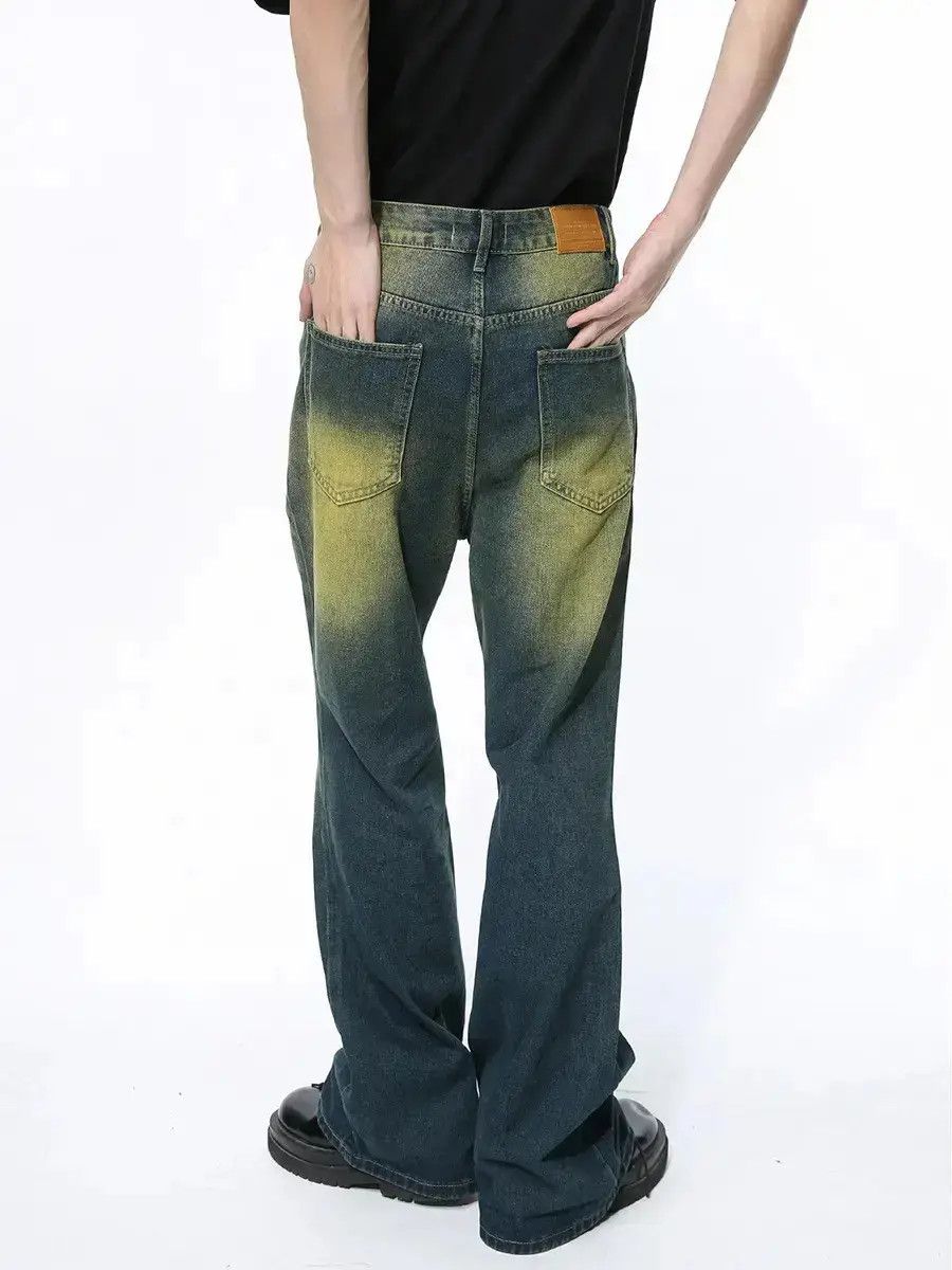 Japanese Brand Retro loose casual micro flared jeans Size US 30 / EU 46 - 2 Thumbnail