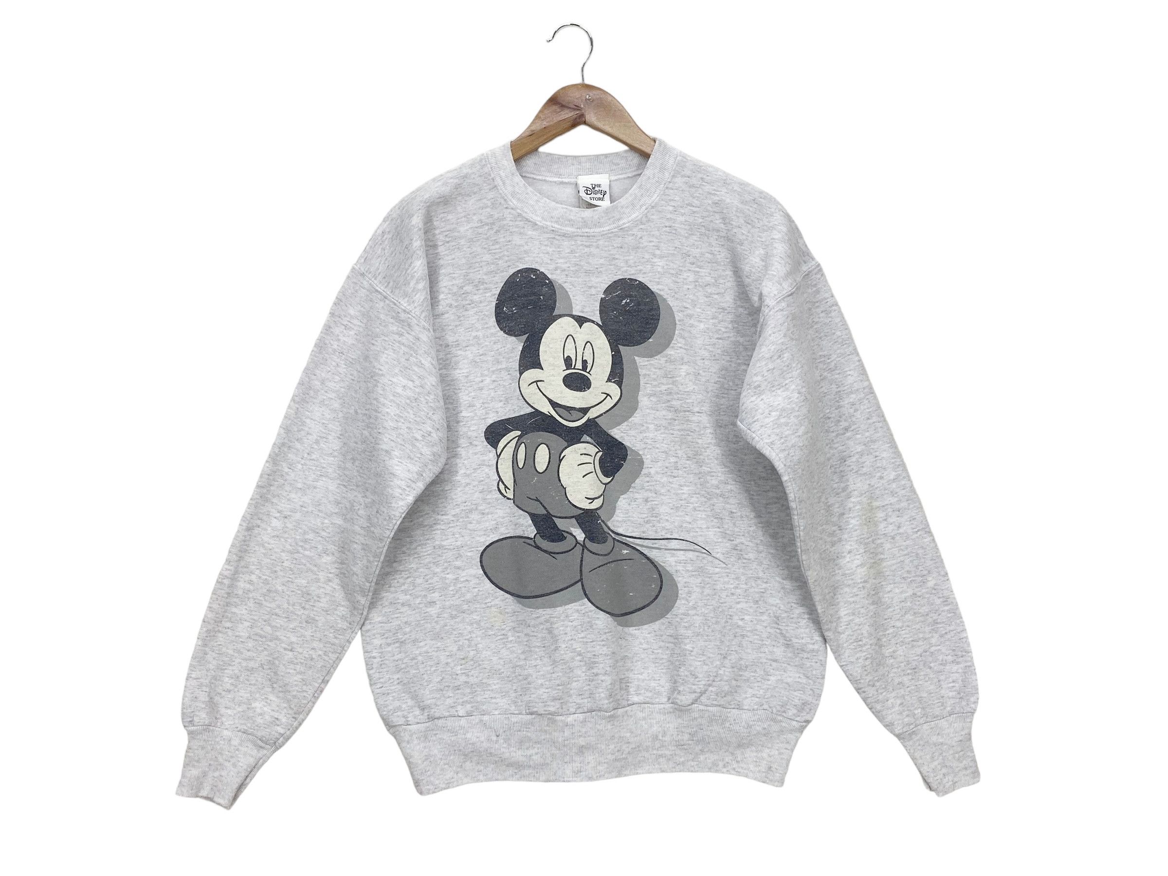 Mickey Mouse × Vintage Vintage Mickey Mouse Grey Graphic Sweatshirt 90s Streetwear Size US XXS / EU 40 - 1 Thumbnail