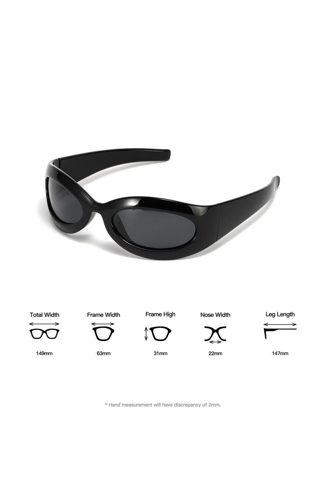 Japanese Brand Vtg Y2K Avant Garde Sunglasses Black Unisex One Size Size ONE SIZE - 7 Thumbnail