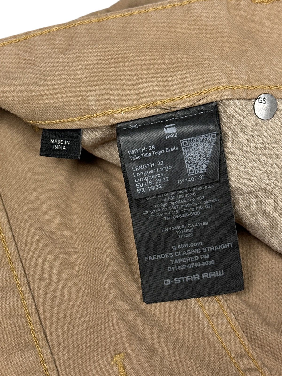 G-Star NWT🏷️ G-Star Faeroes Classic Straight Tapered PM Pants Canvas Size US 28 / EU 44 - 7 Thumbnail